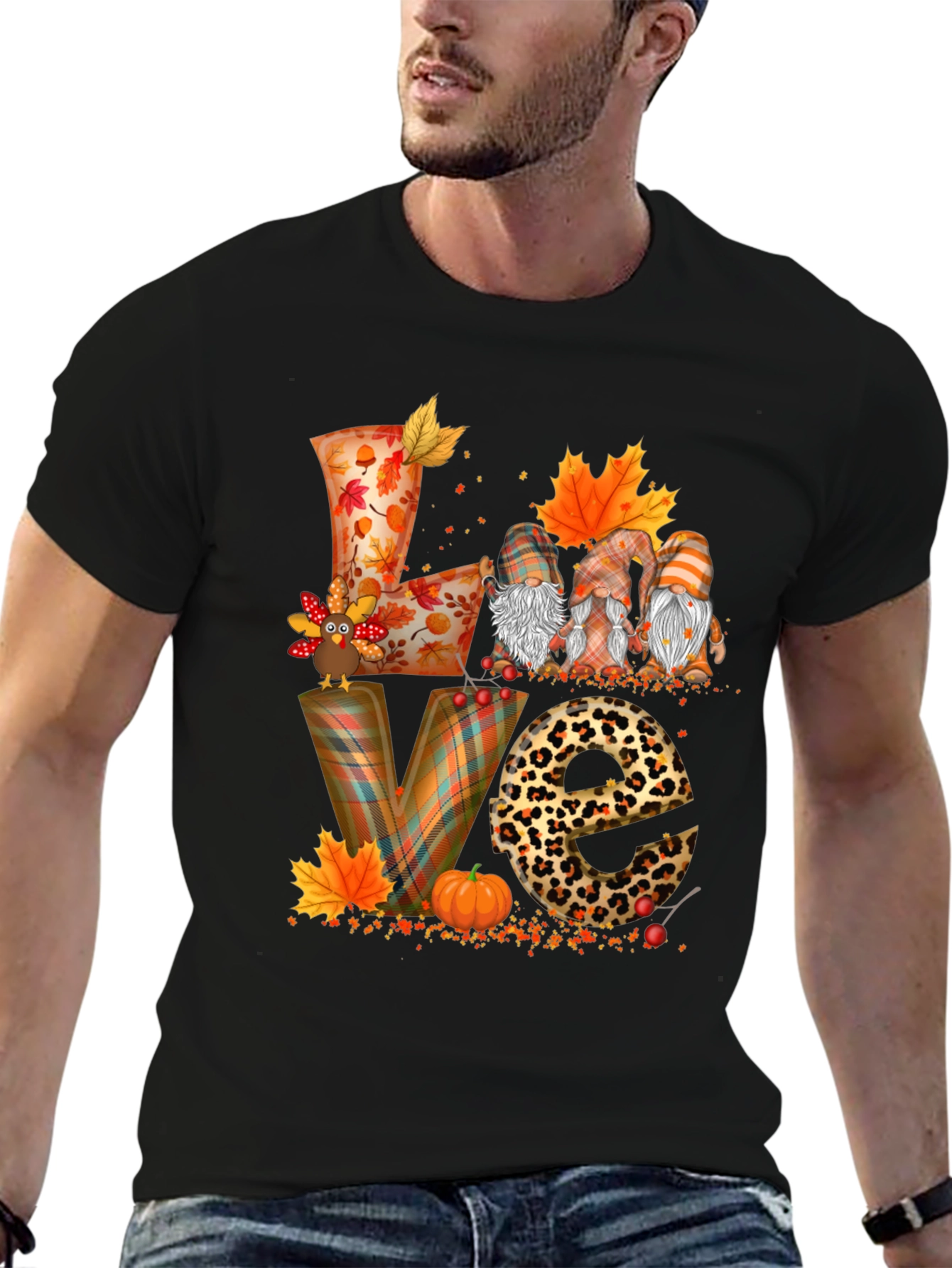 Thanksgiving Fall Love Gnome T-Shirt