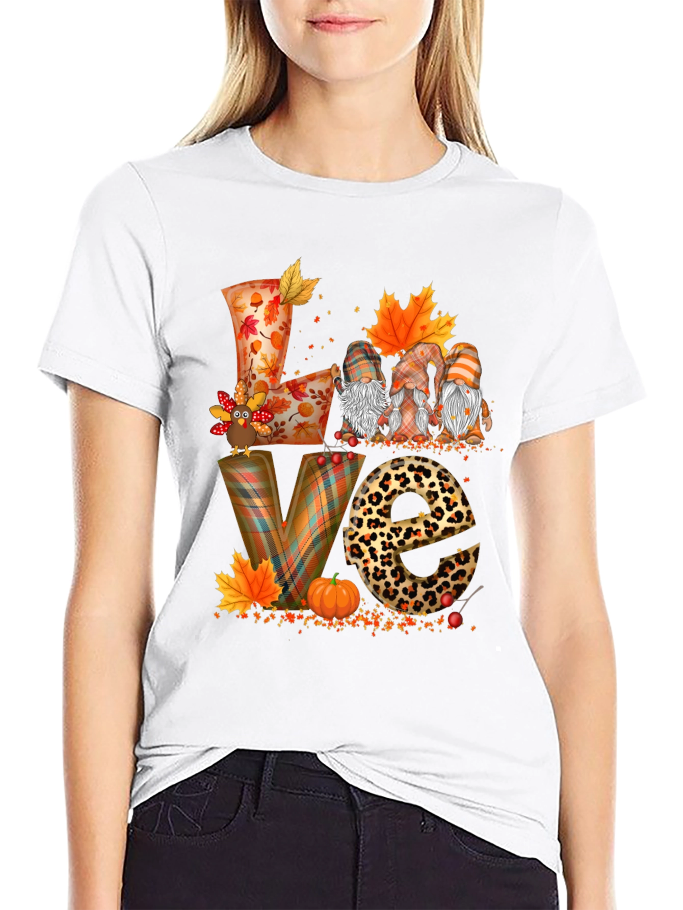 Thanksgiving Fall Love Gnome T-Shirt