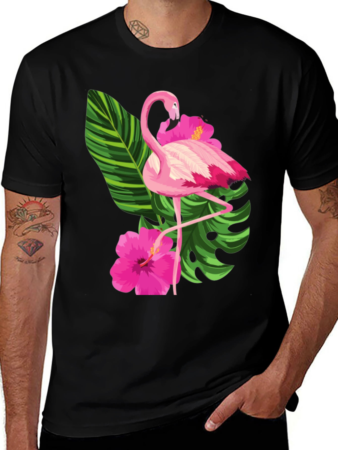 Tropical Flamingo Graphic Tee