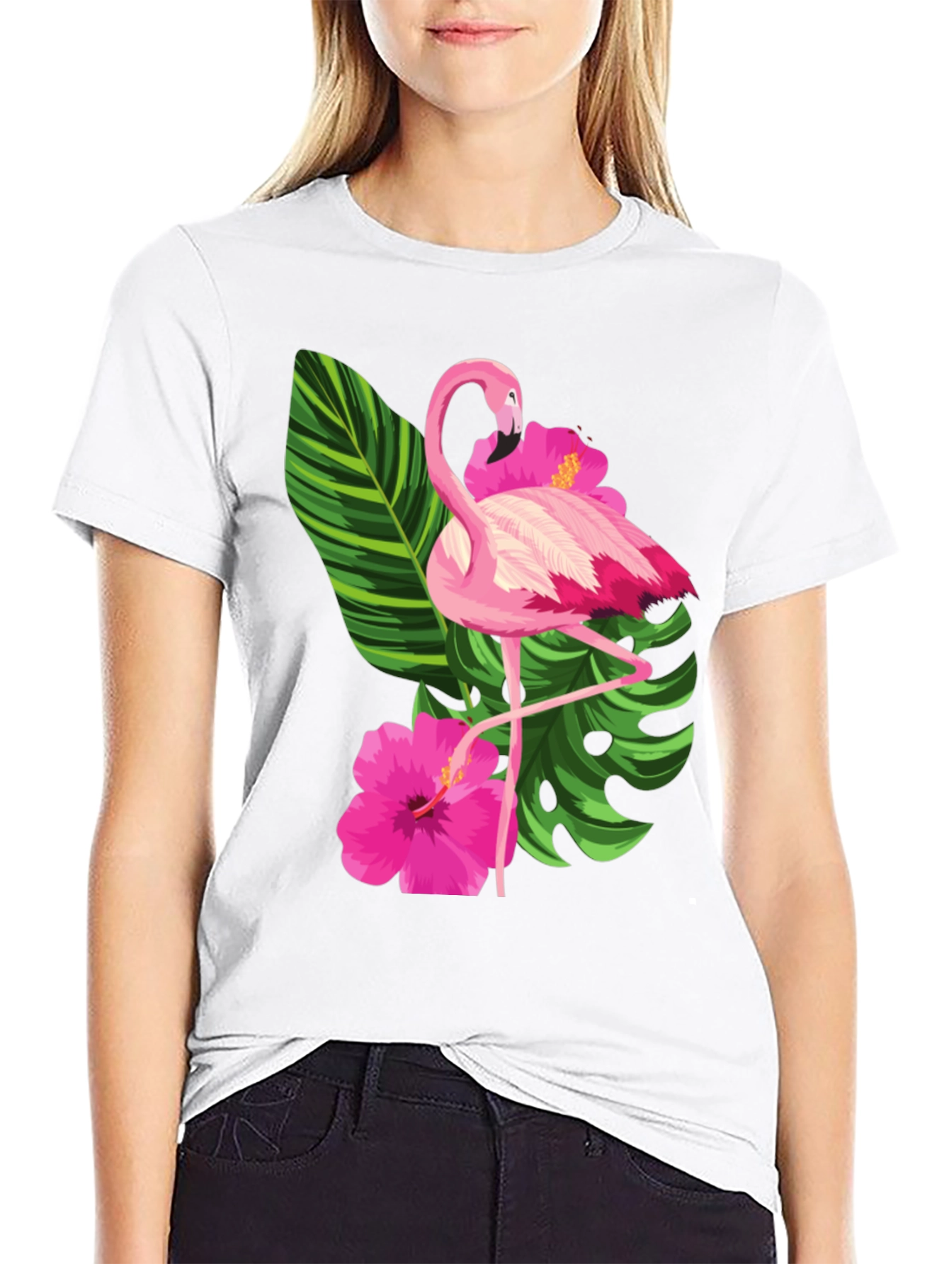 Tropical Flamingo Graphic Tee