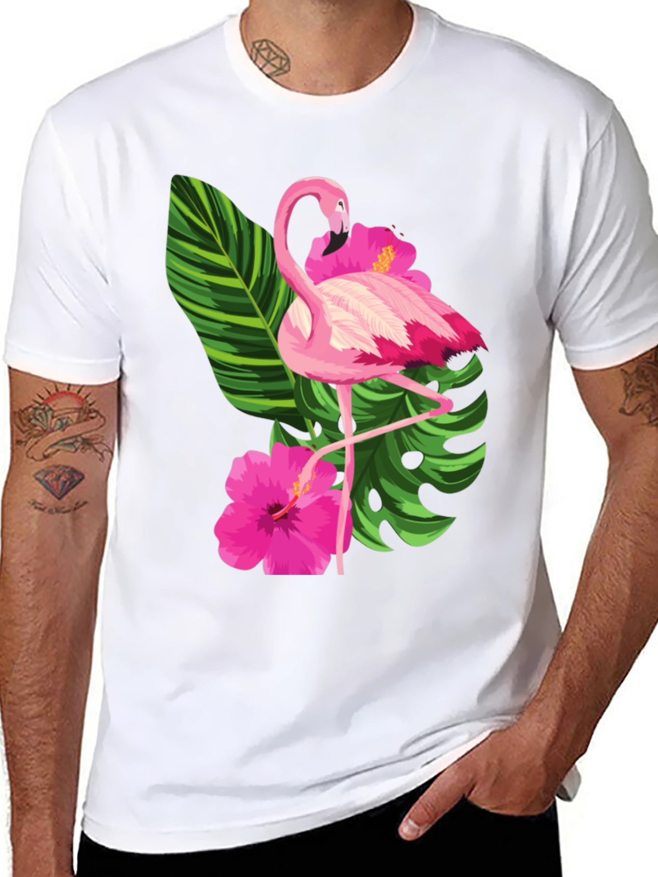 Tropical Flamingo Graphic Tee