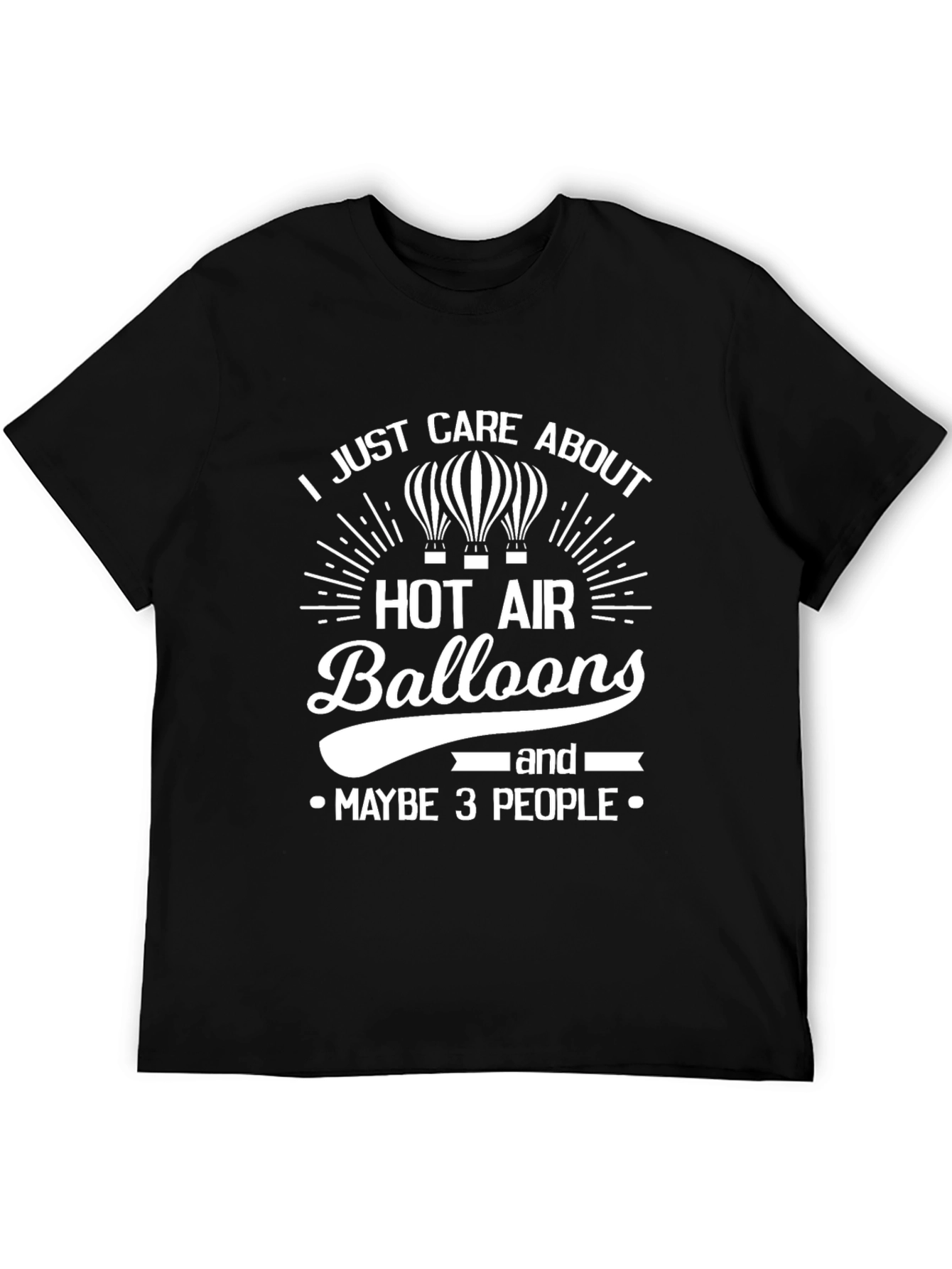 Hot Air Balloon Graphic T-Shirt Funny Novelty Tee