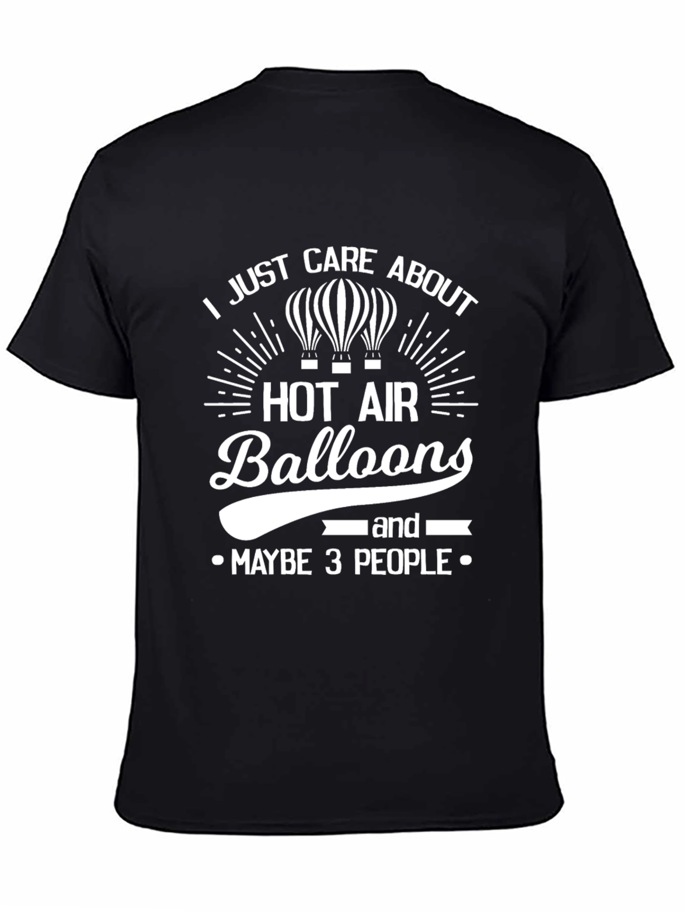 Hot Air Balloon Graphic T-Shirt Funny Novelty Tee