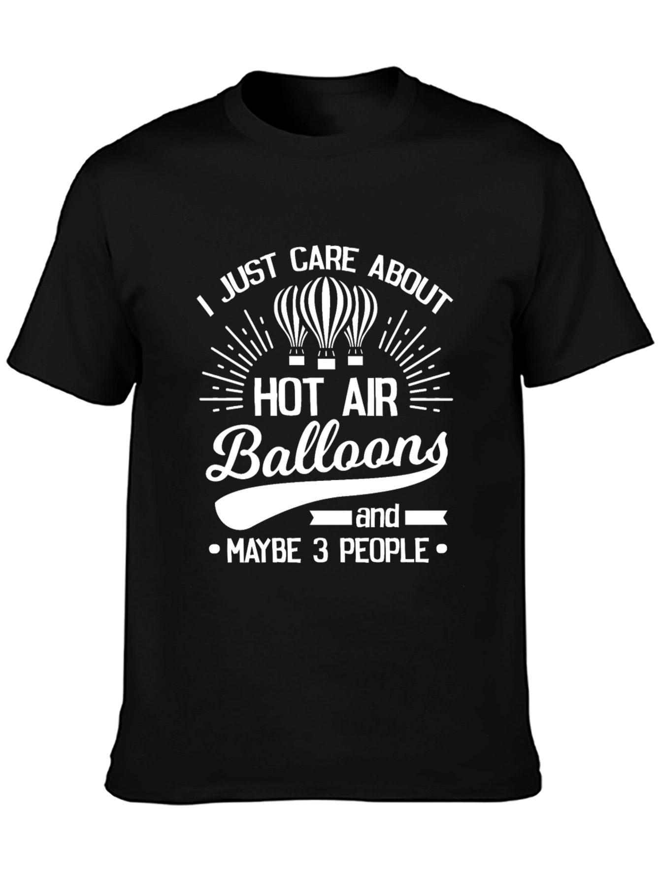 Hot Air Balloon Graphic T-Shirt Funny Novelty Tee