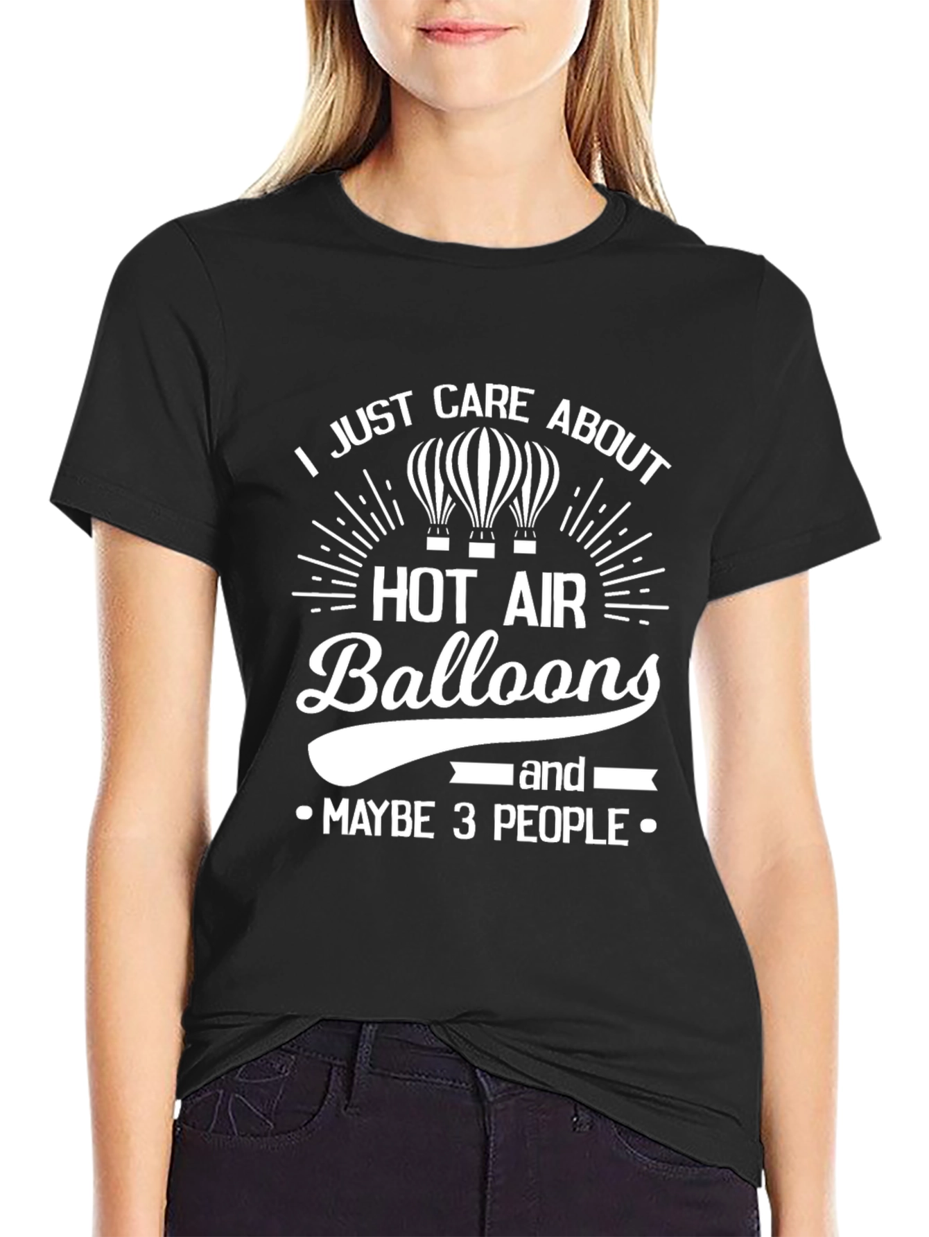 Hot Air Balloon Graphic T-Shirt Funny Novelty Tee