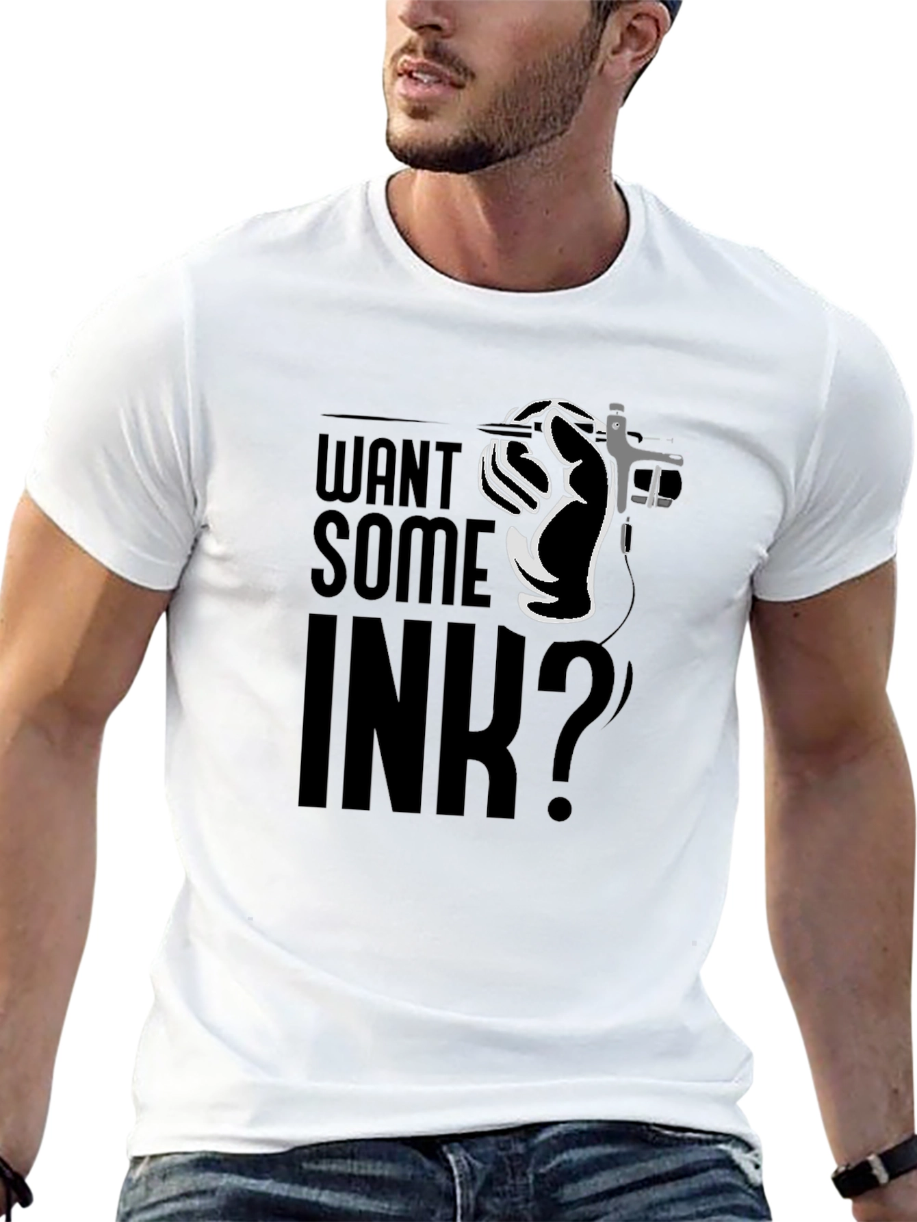 Want Some Ink? Graphic T-Shirt - Tattoo Lover Apparel
