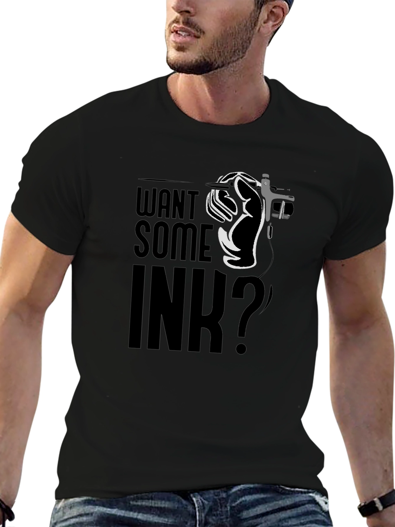 Want Some Ink? Graphic T-Shirt - Tattoo Lover Apparel