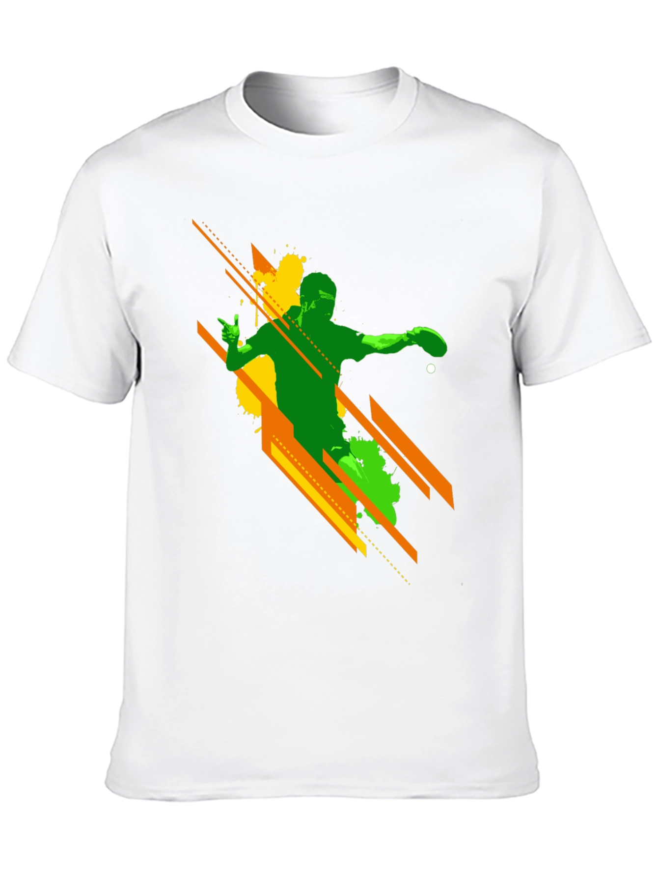 Abstract Table Tennis Black T-Shirt