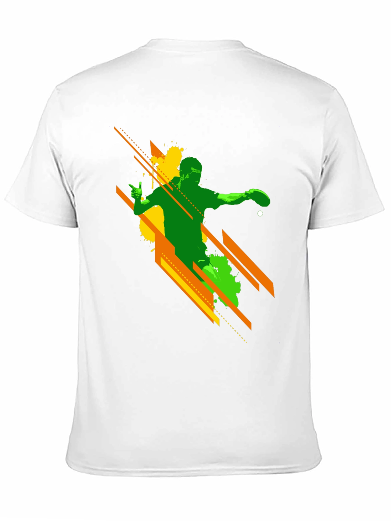 Abstract Table Tennis Black T-Shirt