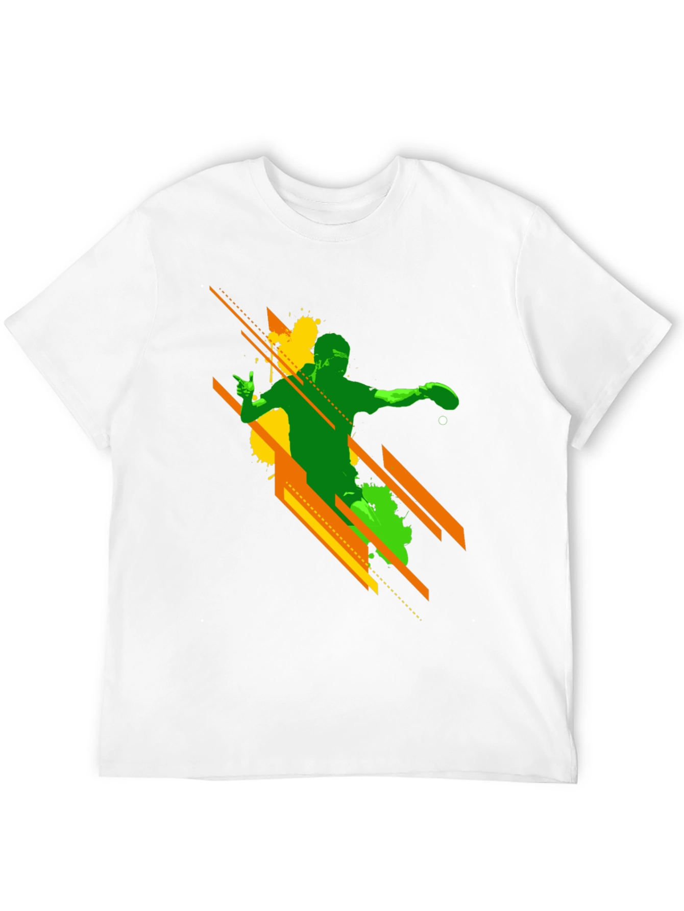 Abstract Table Tennis Black T-Shirt
