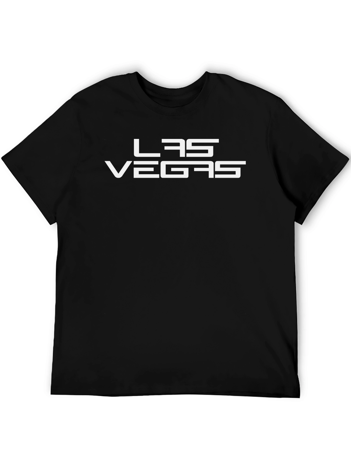 Las Vegas Graphic Tee - Black Cotton T-Shirt