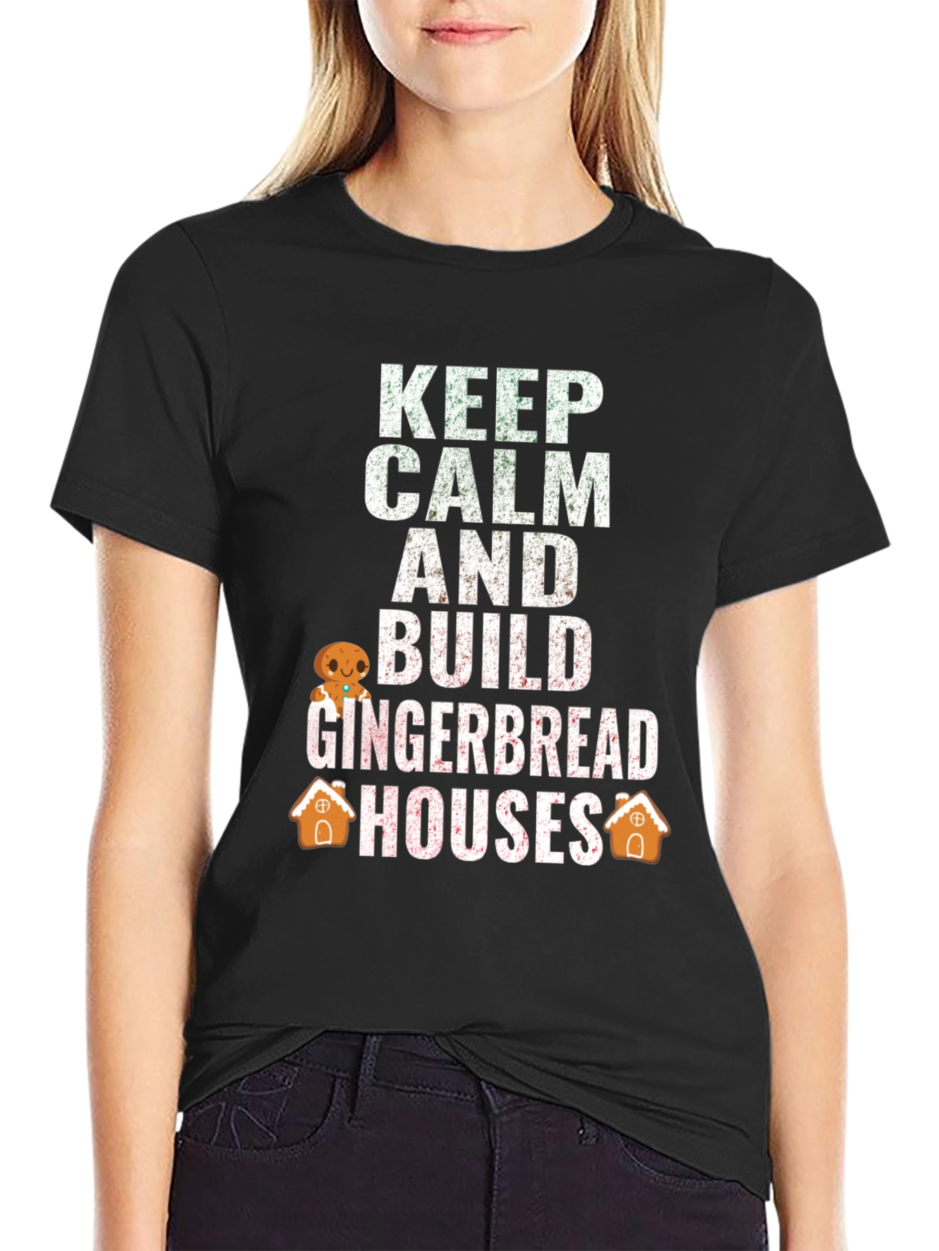 Keep Calm Build Gingerbread Houses T-Shirt