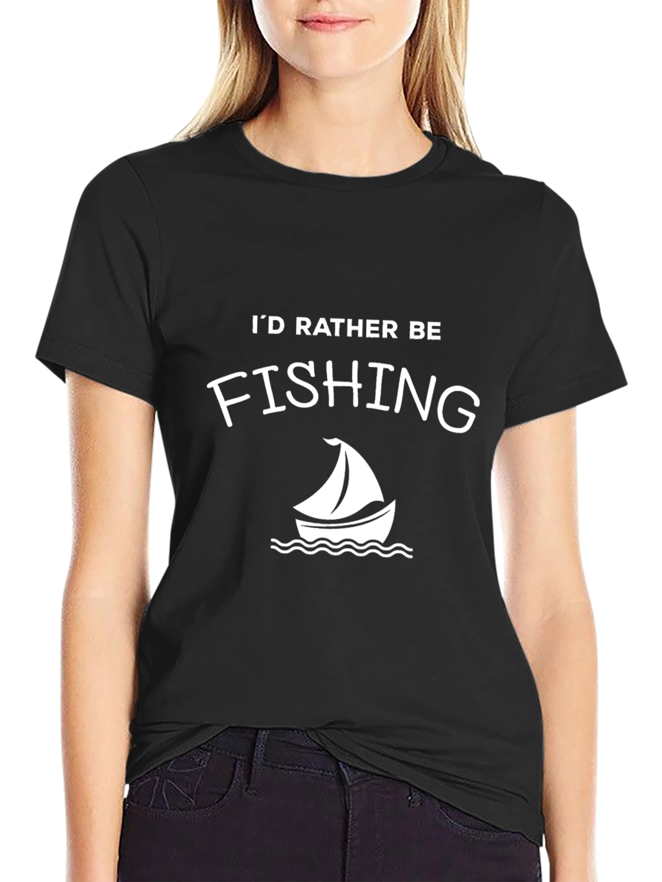 Id Rather Be Fishing T-Shirt - Sailboat Design