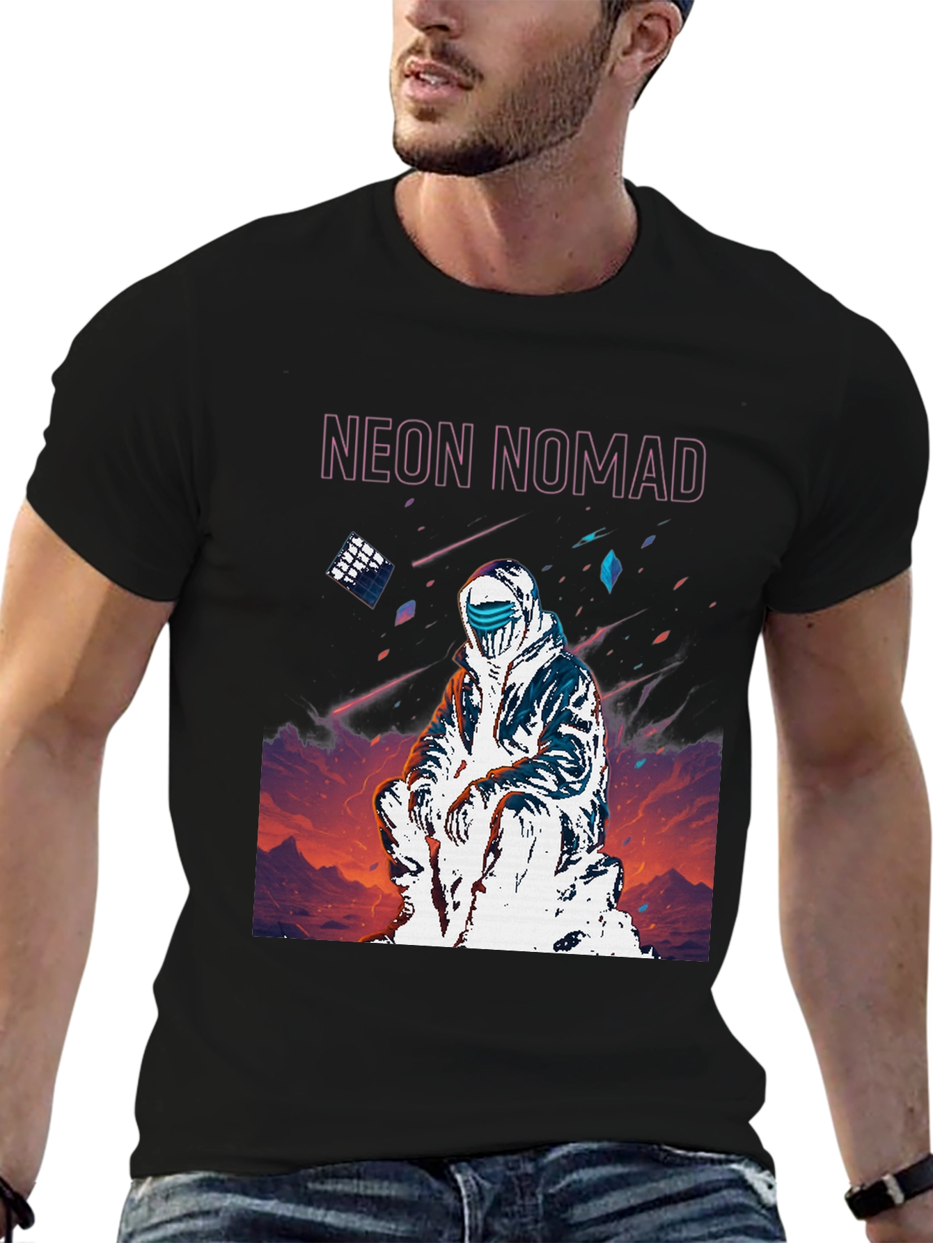 Neon Nomad T-Shirt - Edgy Urban Style
