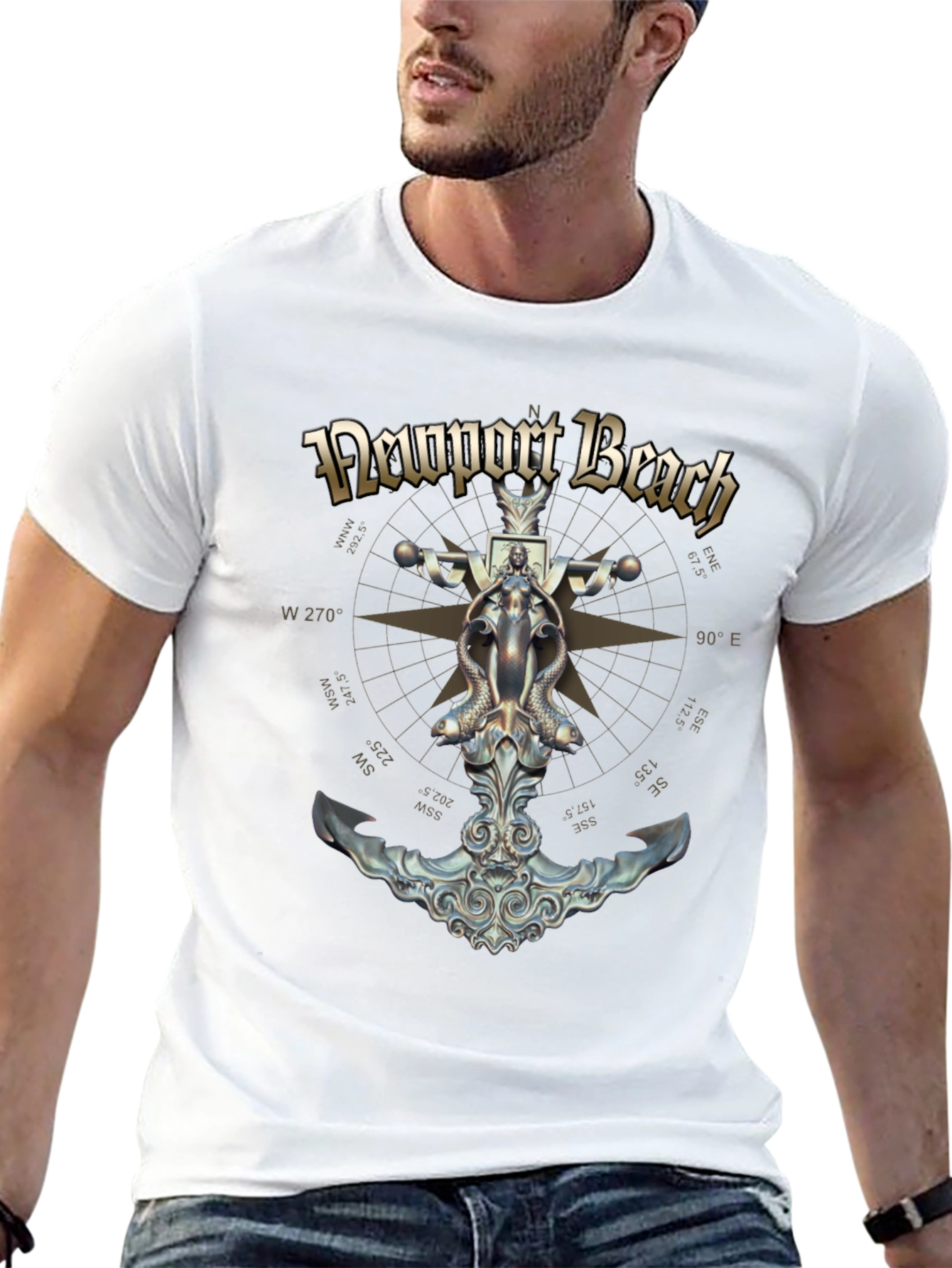 Newport Beach Nautical Anchor T-Shirt