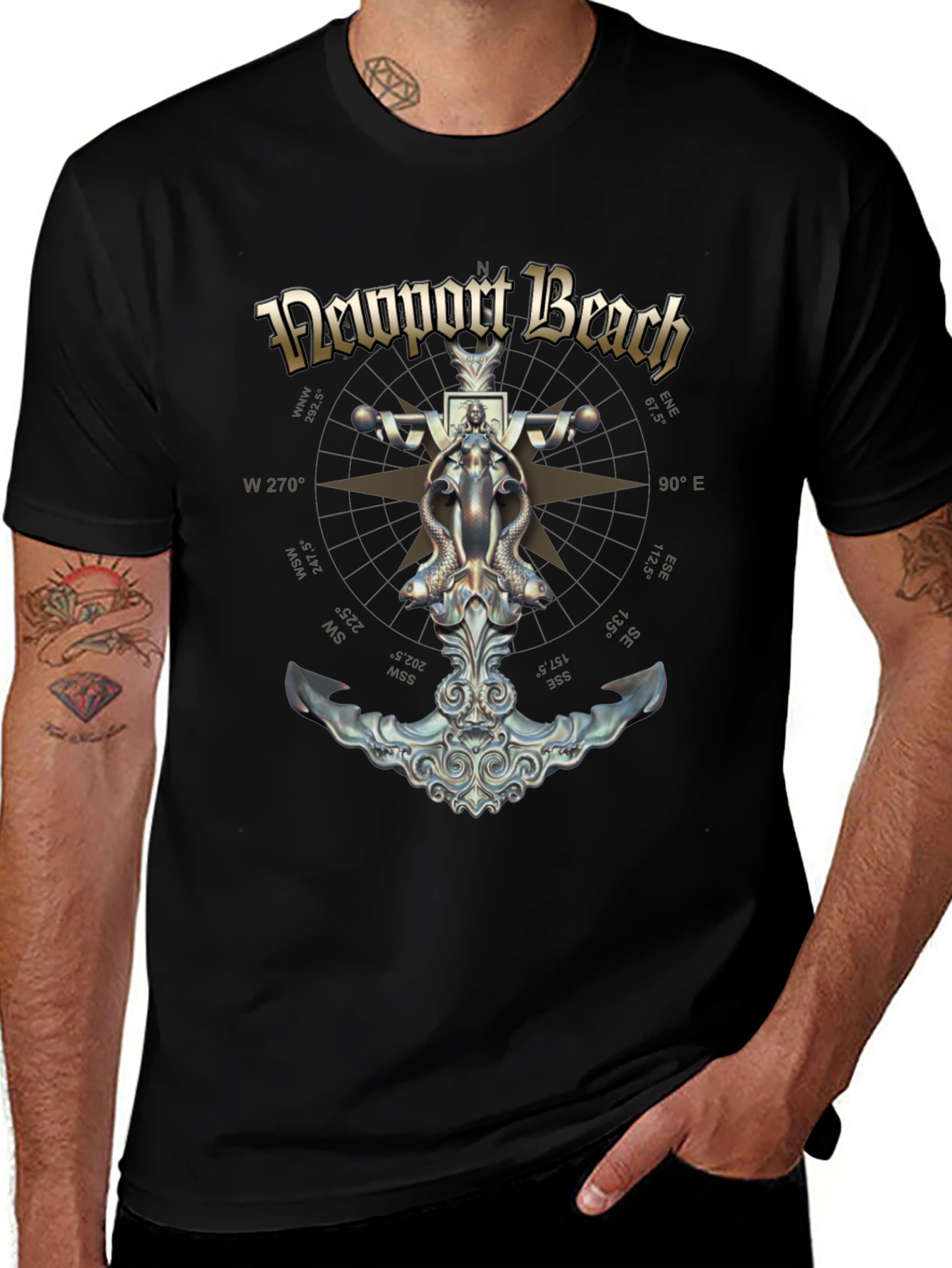 Newport Beach Nautical Anchor T-Shirt