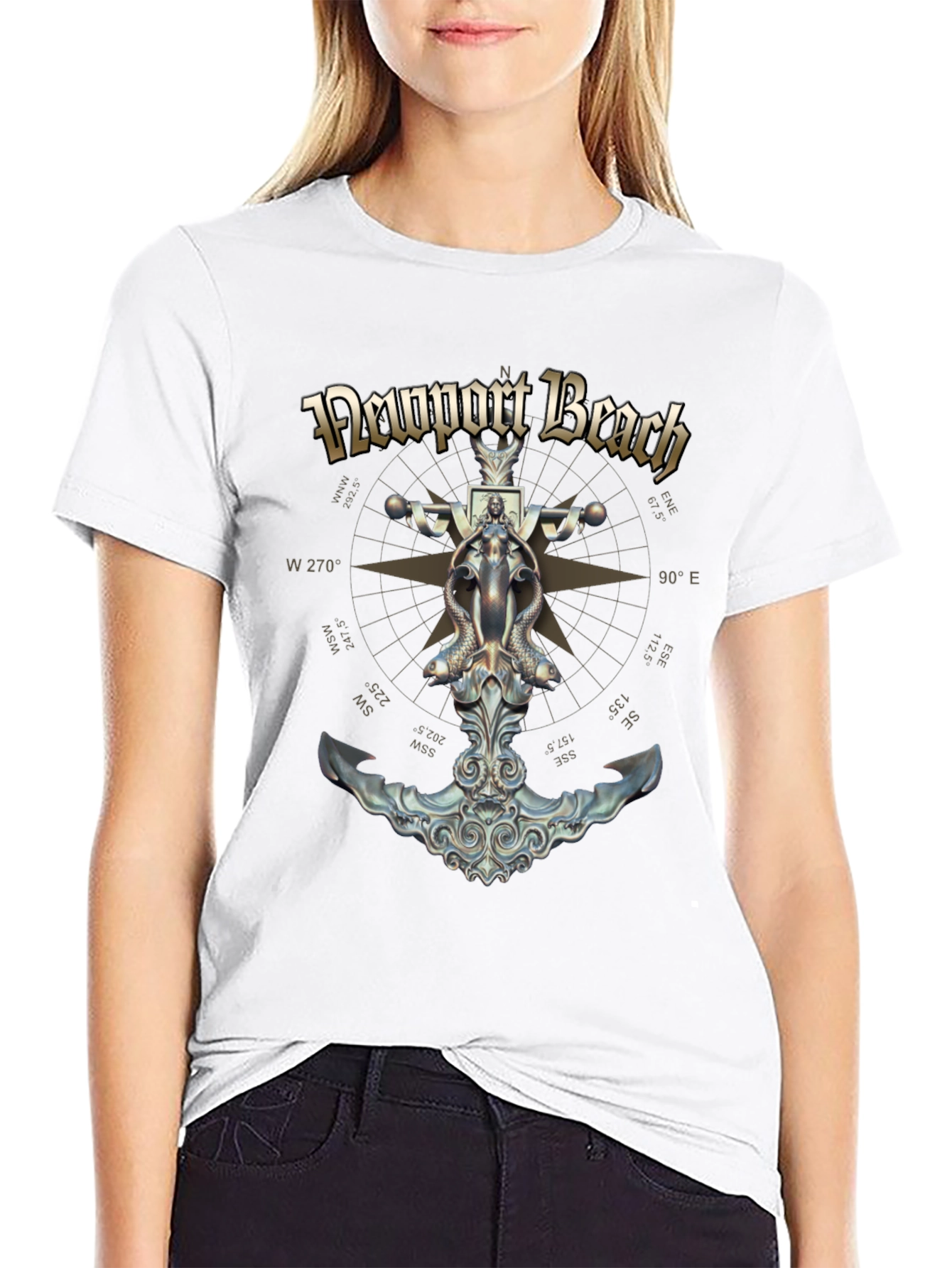 Newport Beach Nautical Anchor T-Shirt