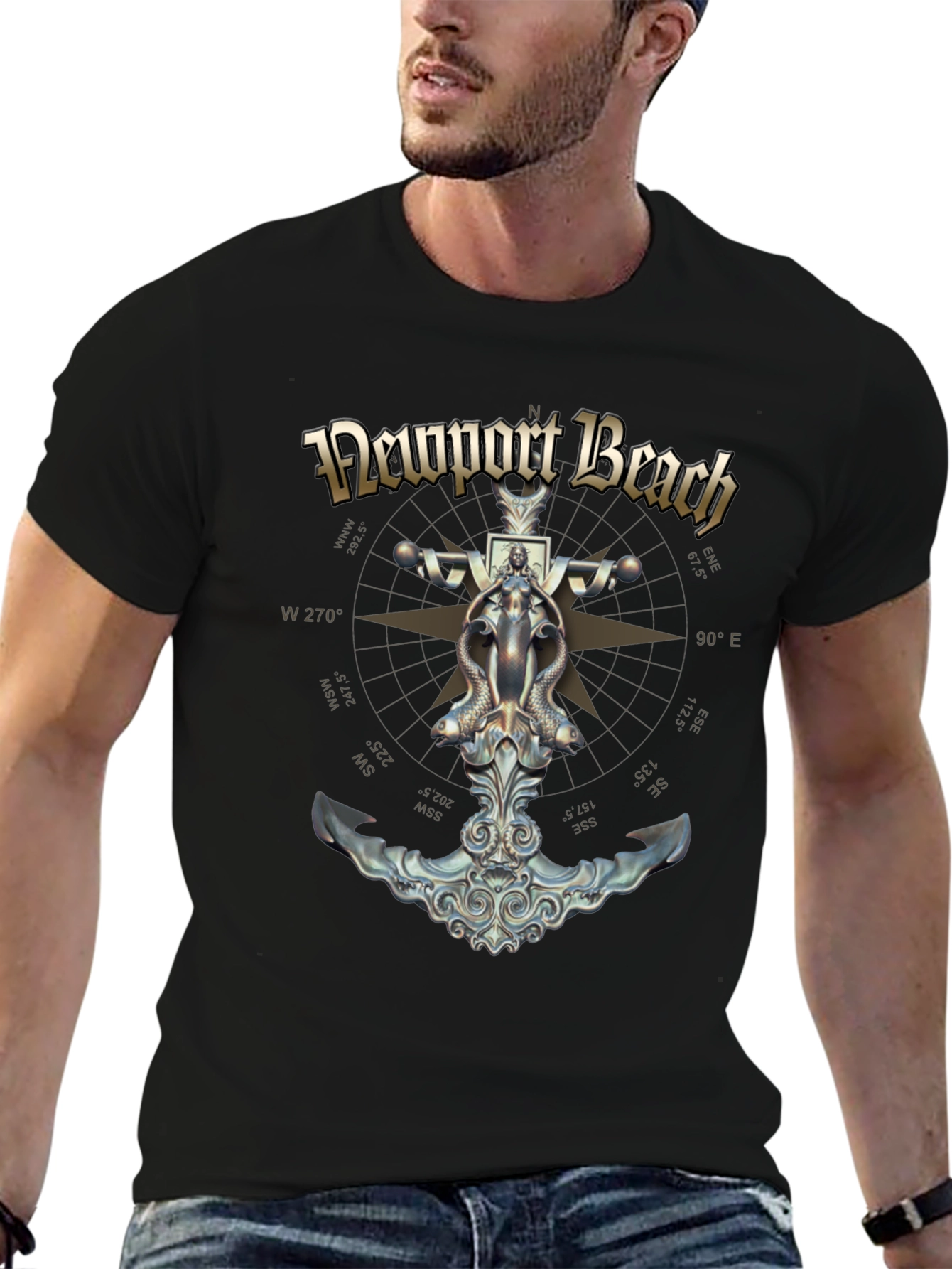 Newport Beach Nautical Anchor T-Shirt