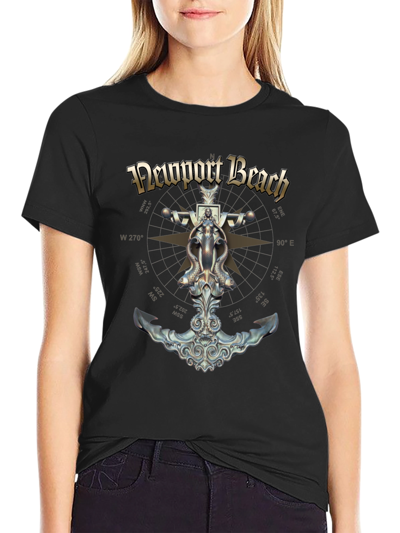 Newport Beach Nautical Anchor T-Shirt