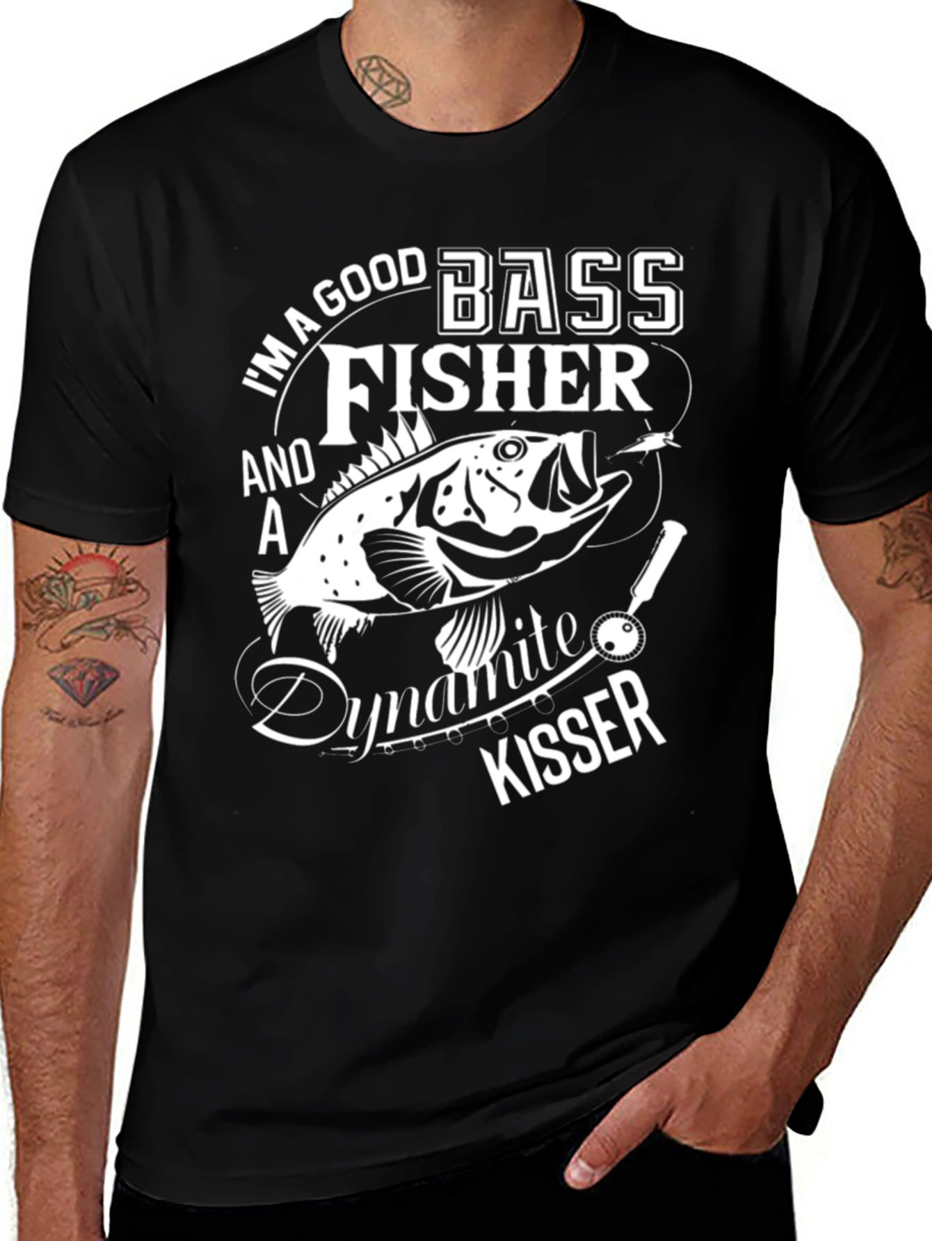 Bass Fisher T-Shirt - Good Fisherman Dynamite Kisser Tee