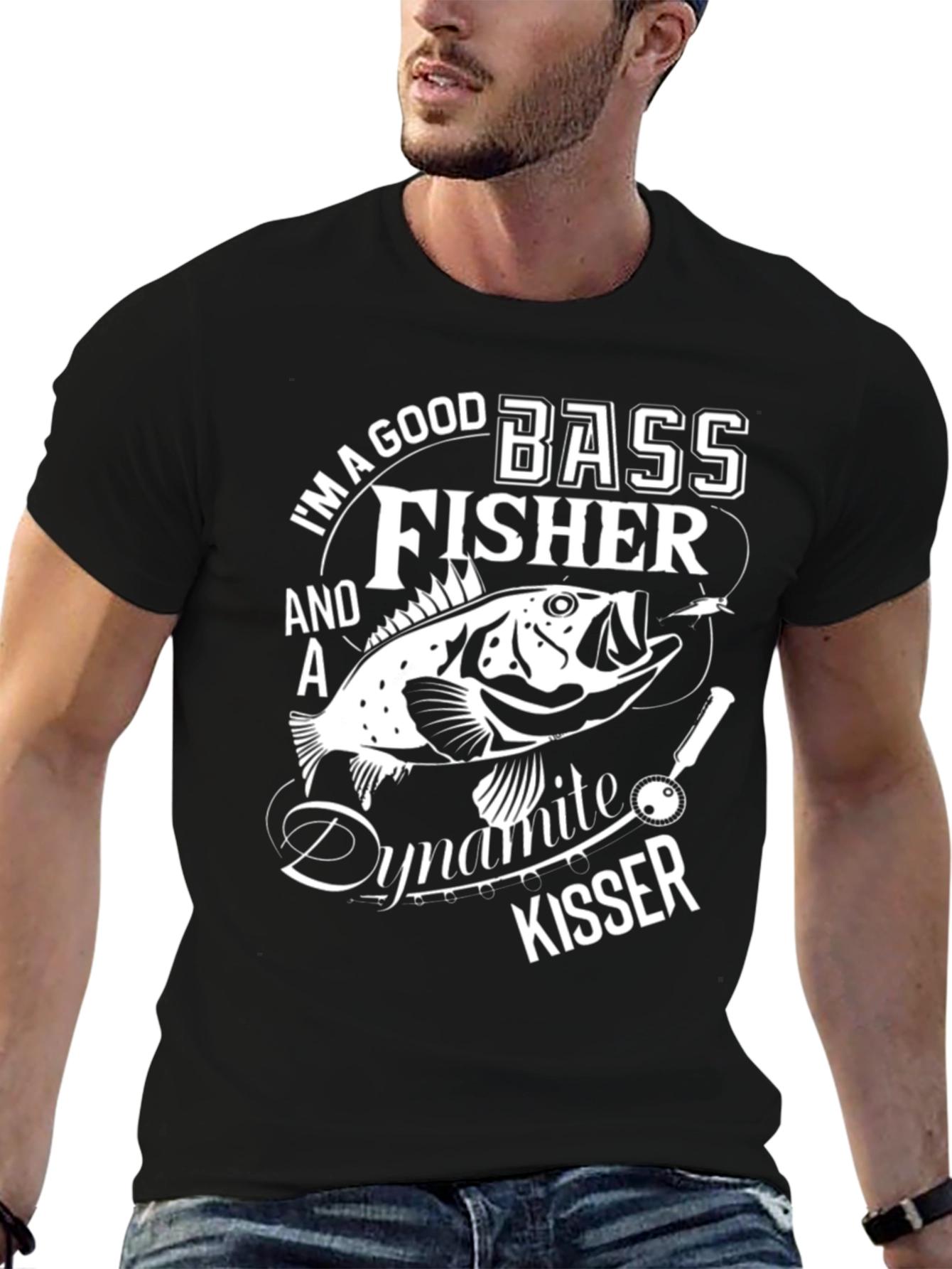 Bass Fisher T-Shirt - Good Fisherman Dynamite Kisser Tee