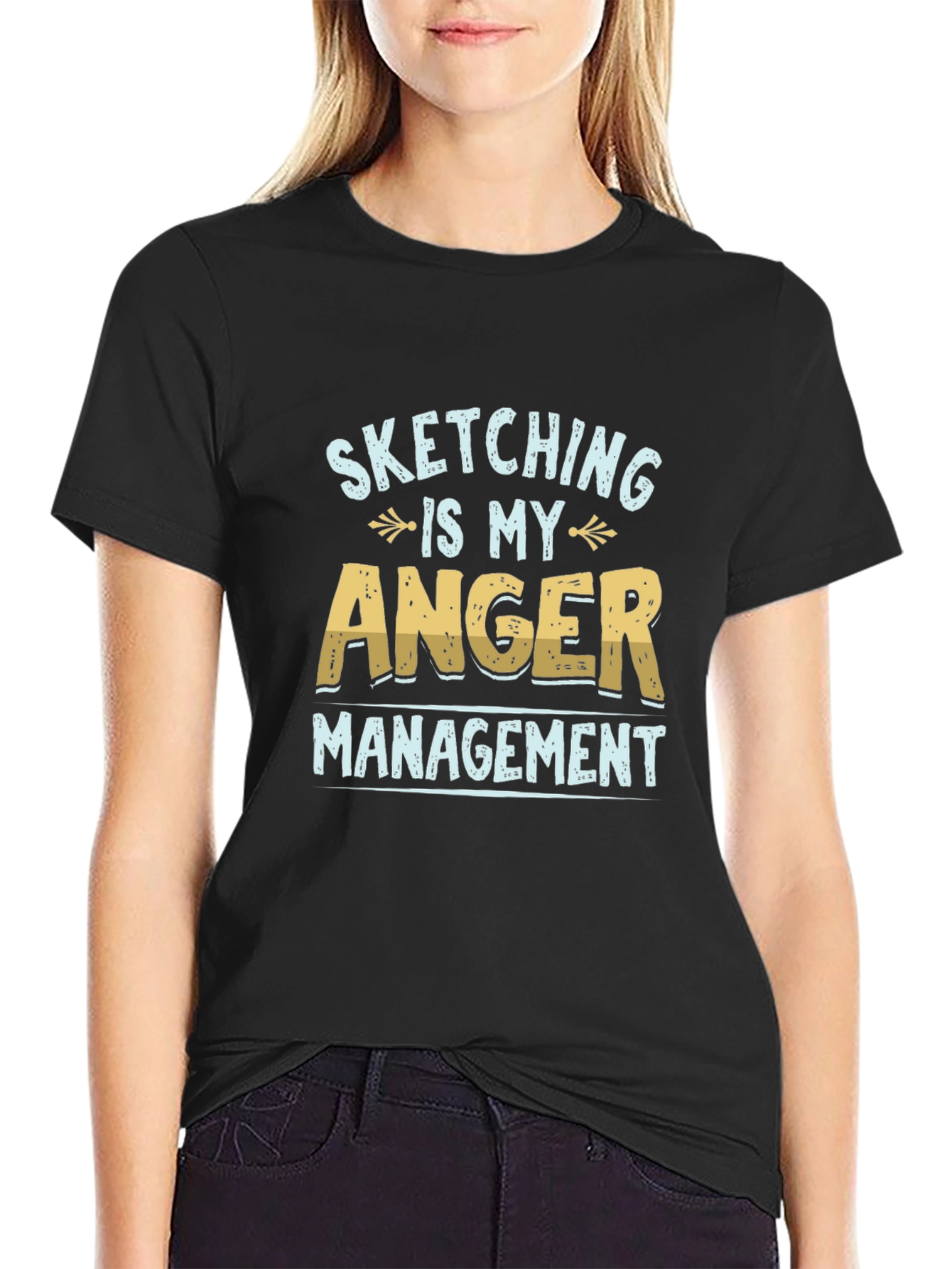 Sketching Is My Anger Management Graphic T-Shirt