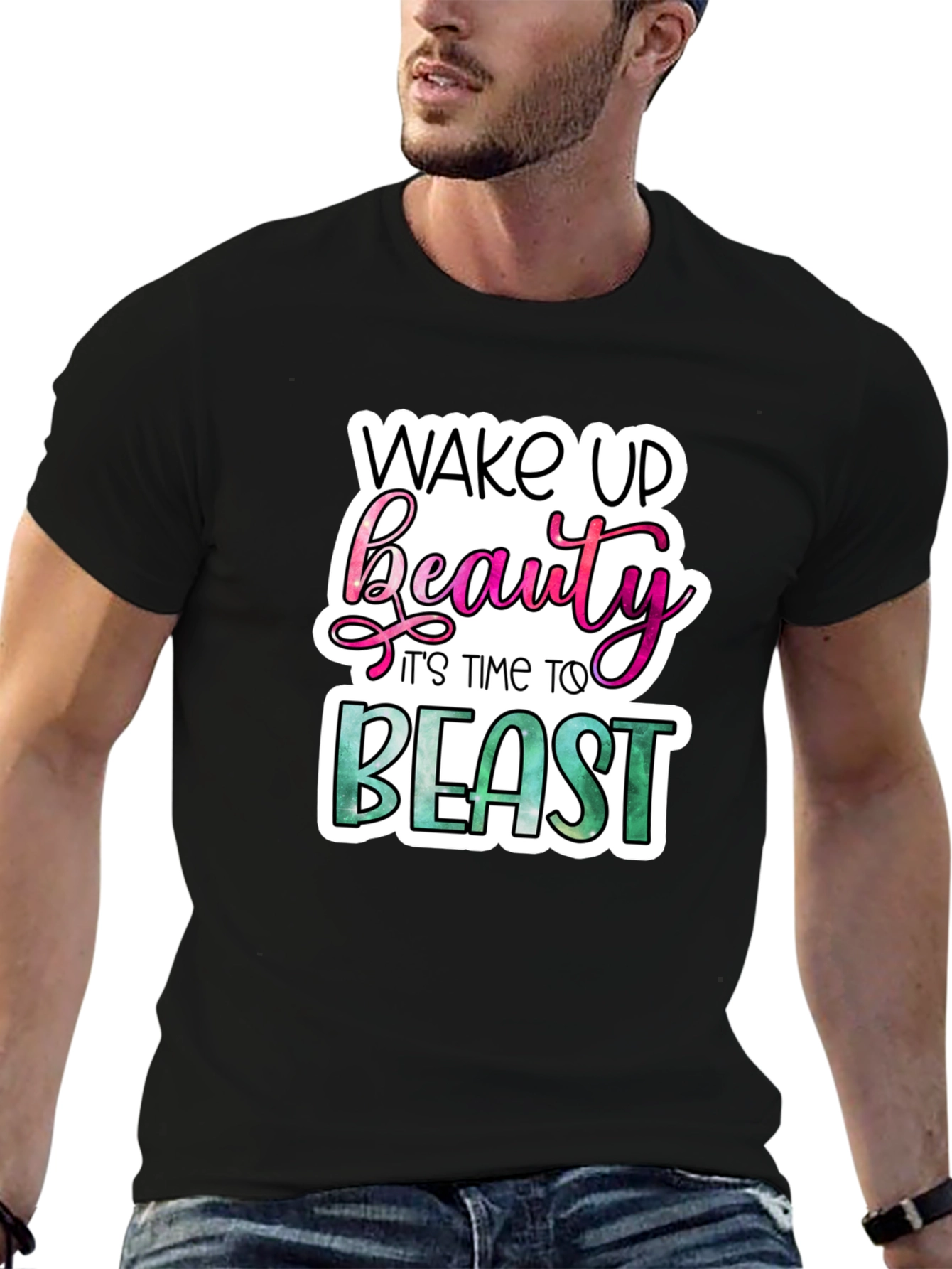 Wake Up Beauty Beast Graphic T-Shirt