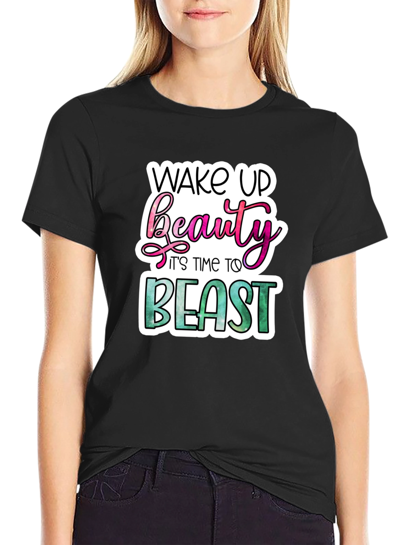 Wake Up Beauty Beast Graphic T-Shirt
