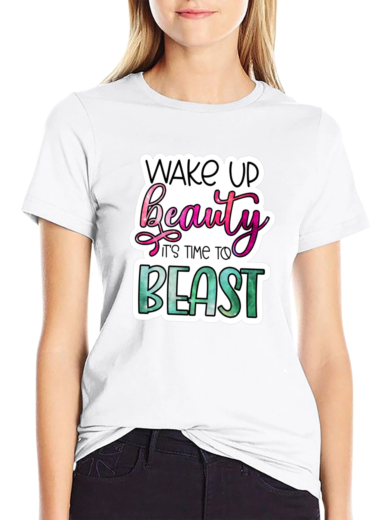 Wake Up Beauty Beast Graphic T-Shirt