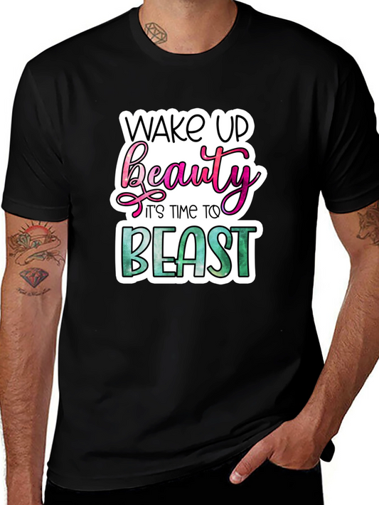 Wake Up Beauty Beast Graphic T-Shirt