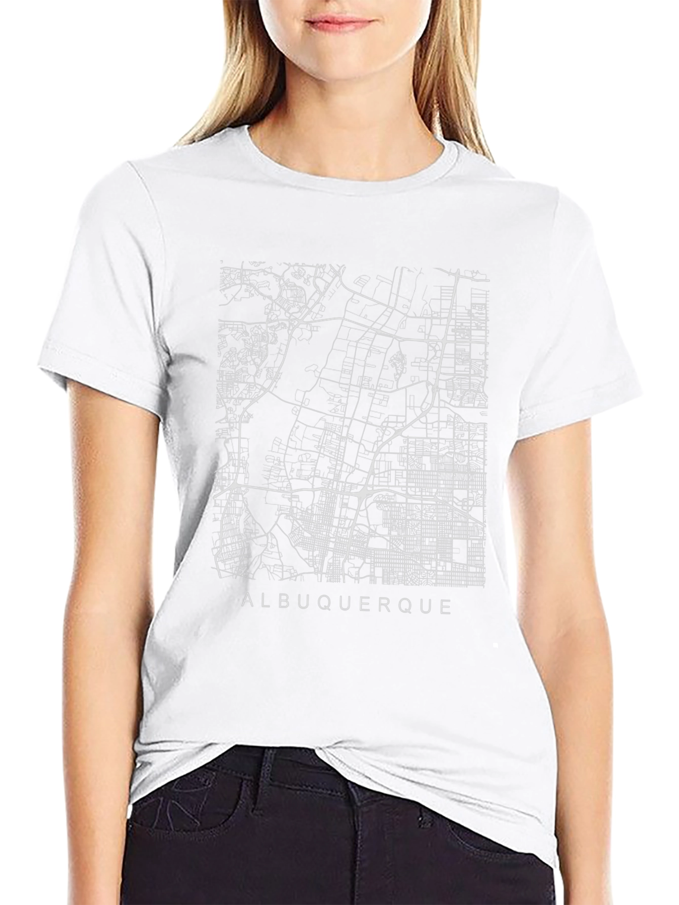 Albuquerque City Map Graphic T-Shirt