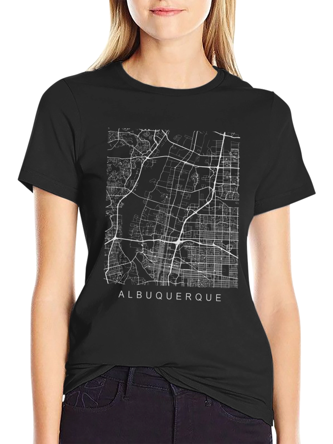 Albuquerque City Map Graphic T-Shirt