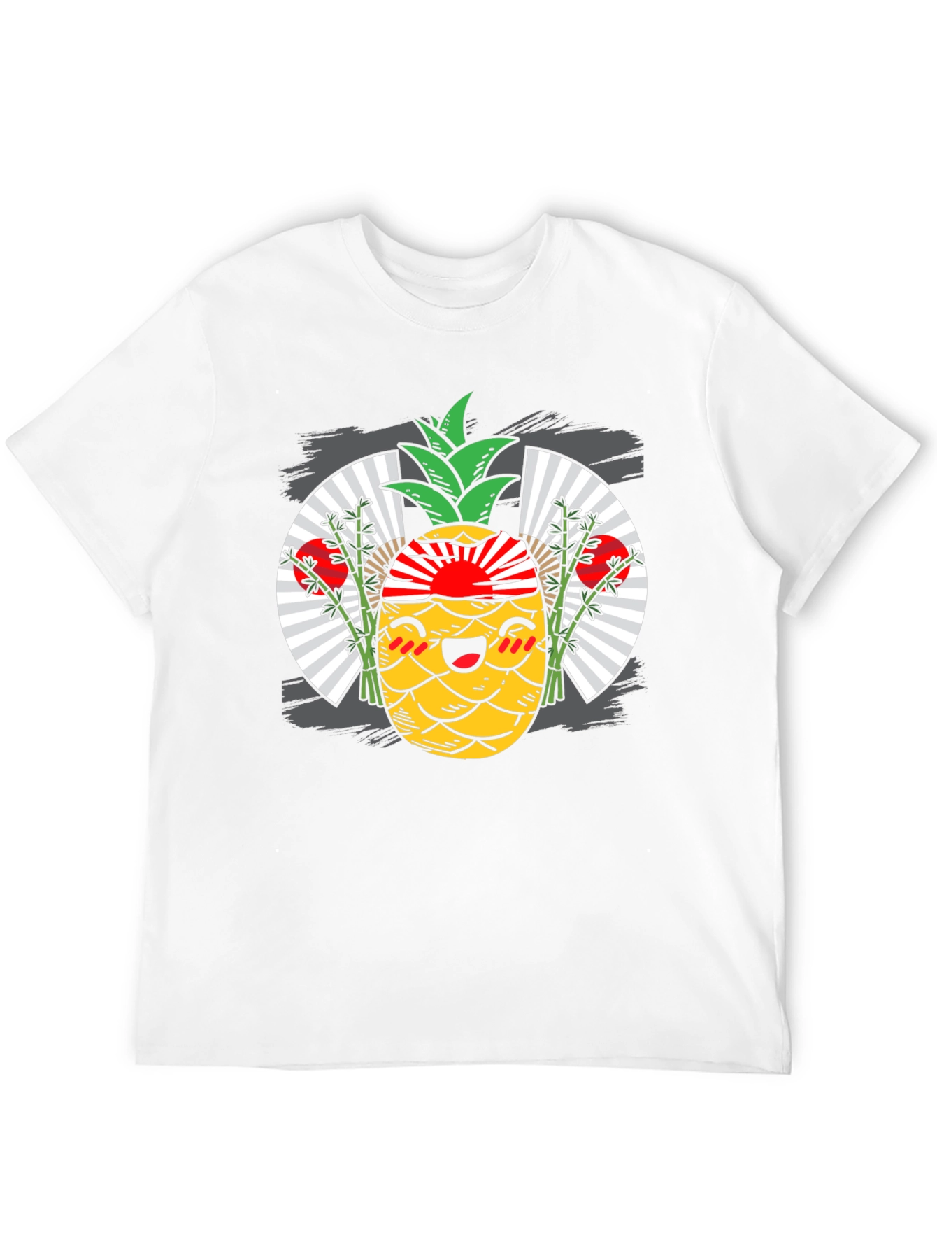 Kawaii Pineapple T-Shirt - Japanese Rising Sun Design