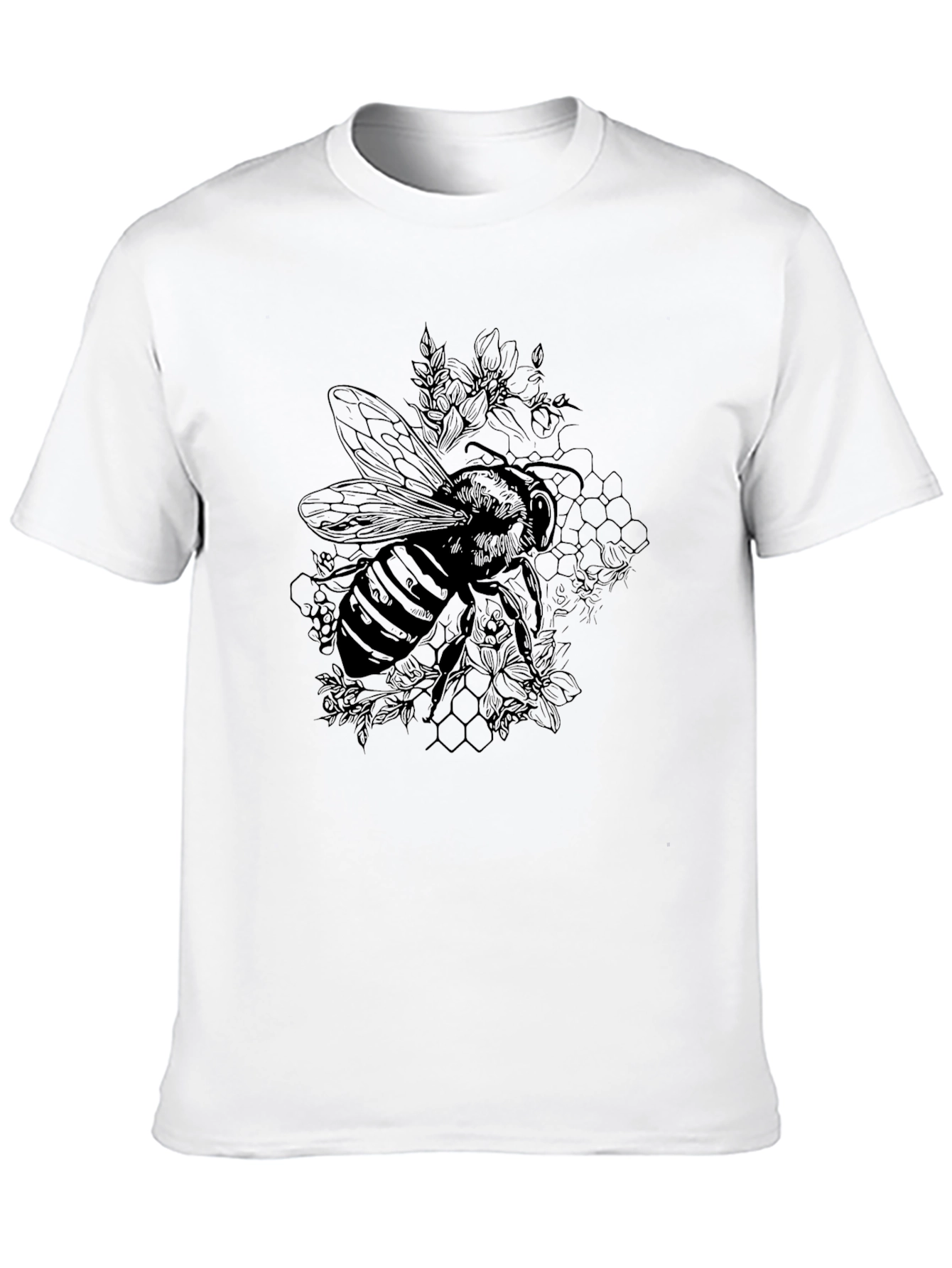 Black Bee Graphic Tee - Stylish Unisex Design