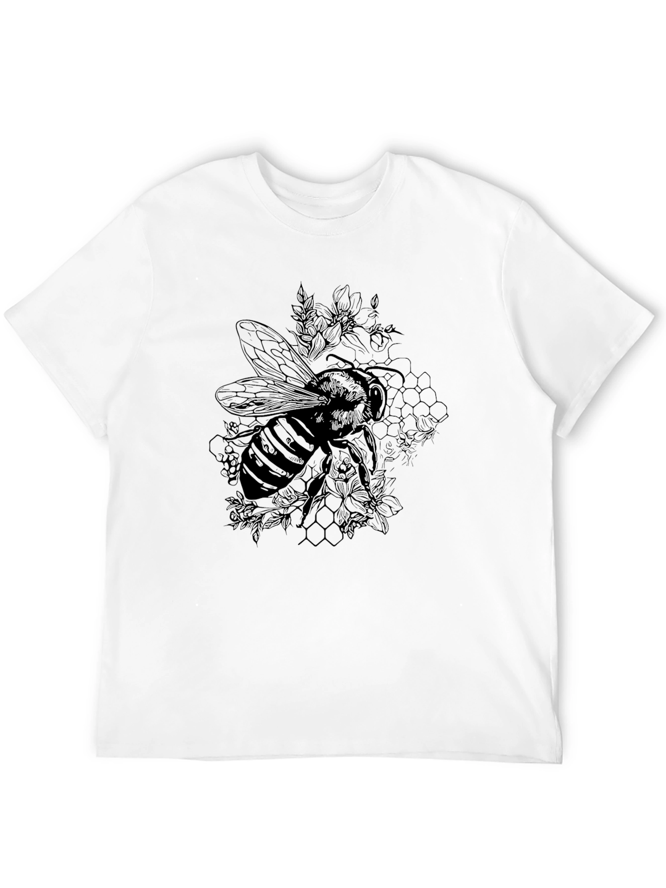 Black Bee Graphic Tee - Stylish Unisex Design