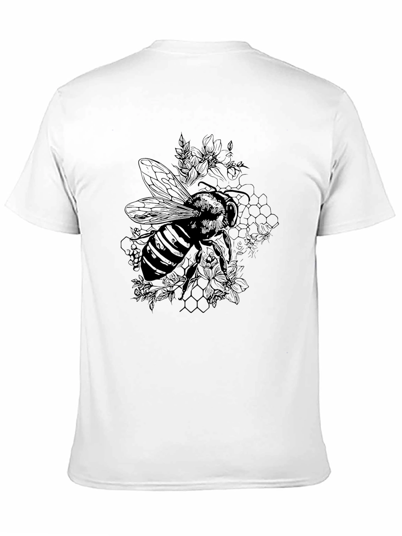 Black Bee Graphic Tee - Stylish Unisex Design