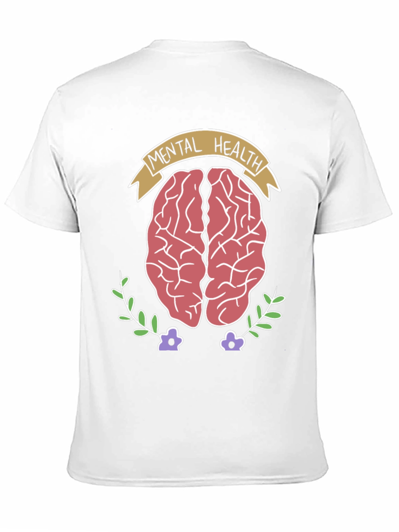 Mental Health Brain Graphic Tee - Black