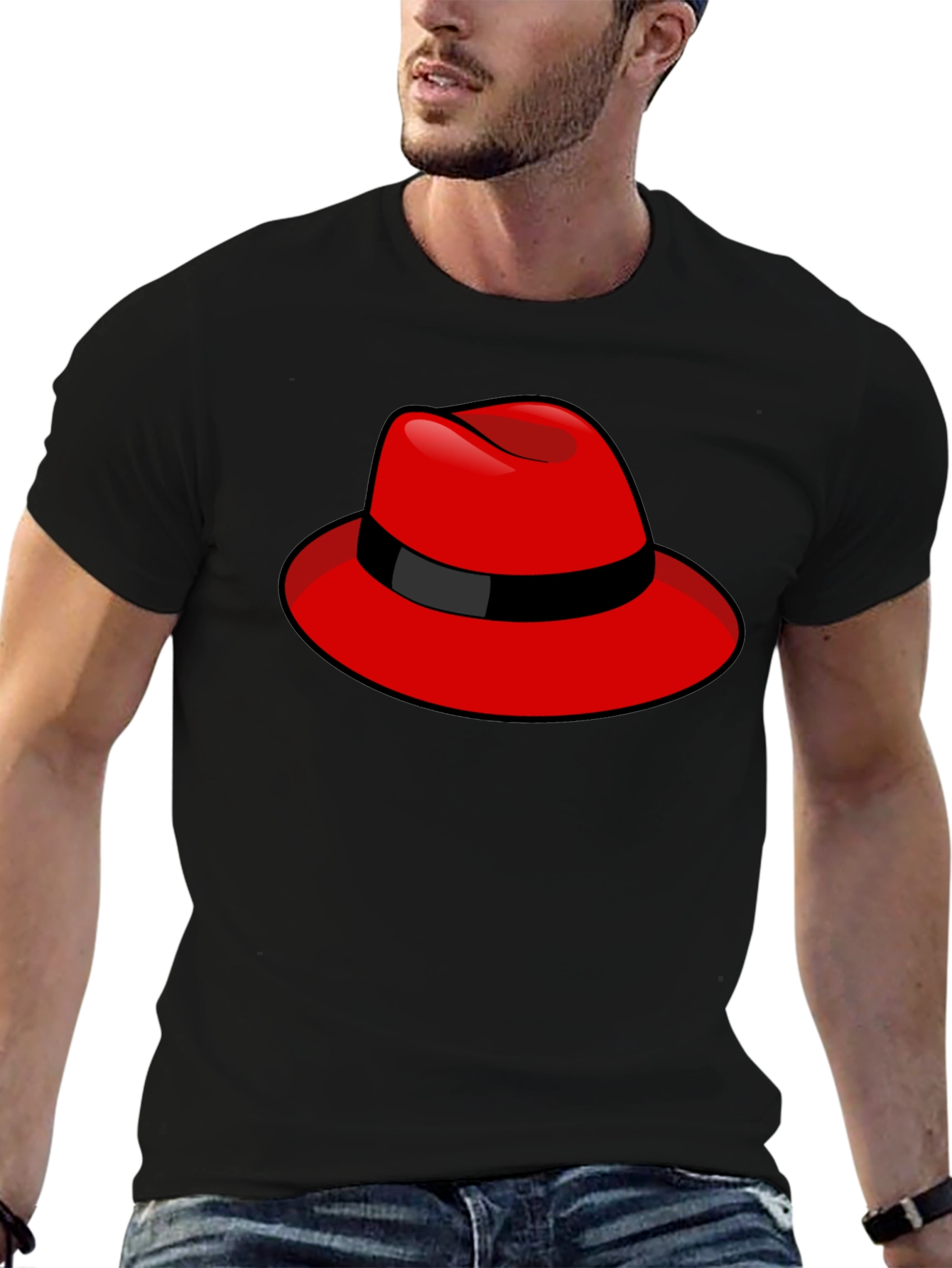 Red Hat Graphic T-Shirt - Stylish & Comfortable