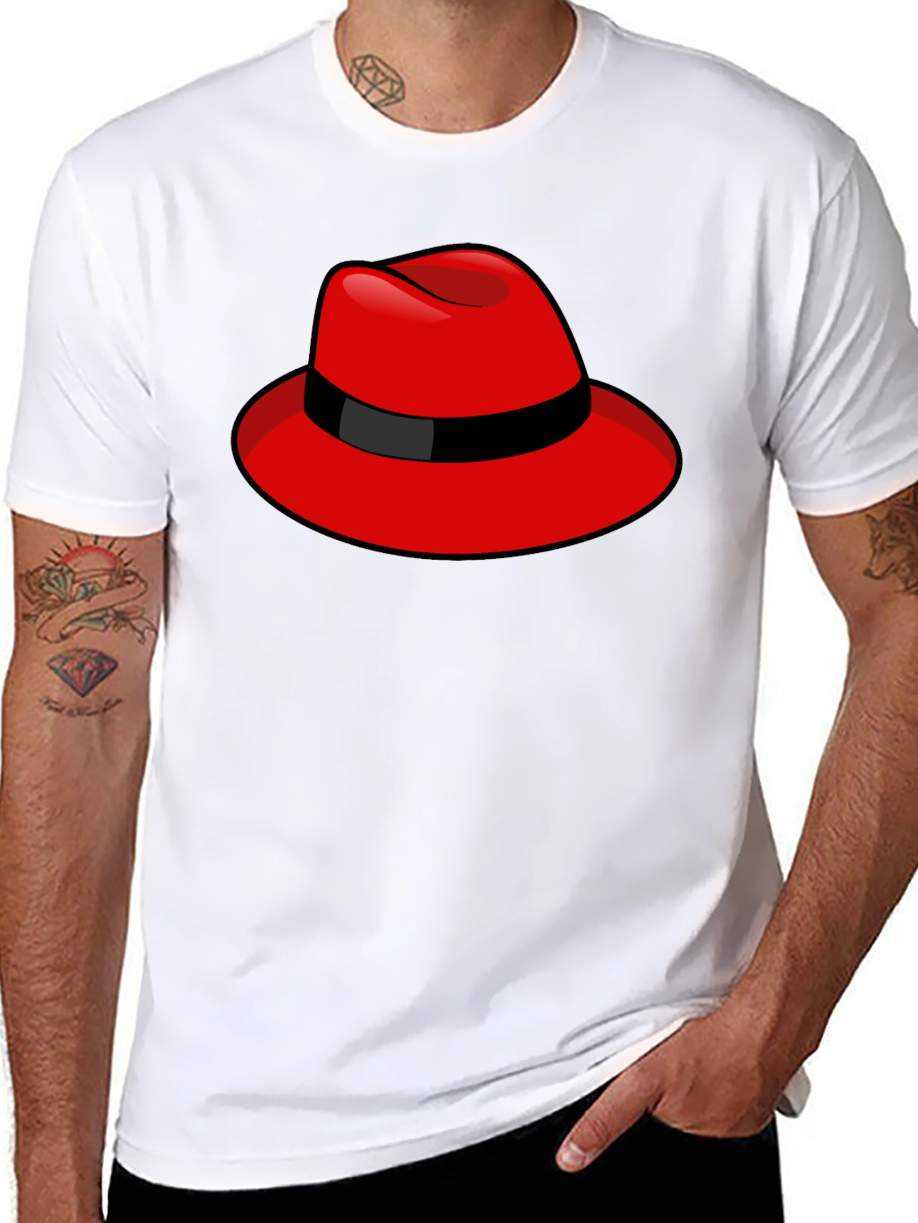 Red Hat Graphic T-Shirt - Stylish & Comfortable