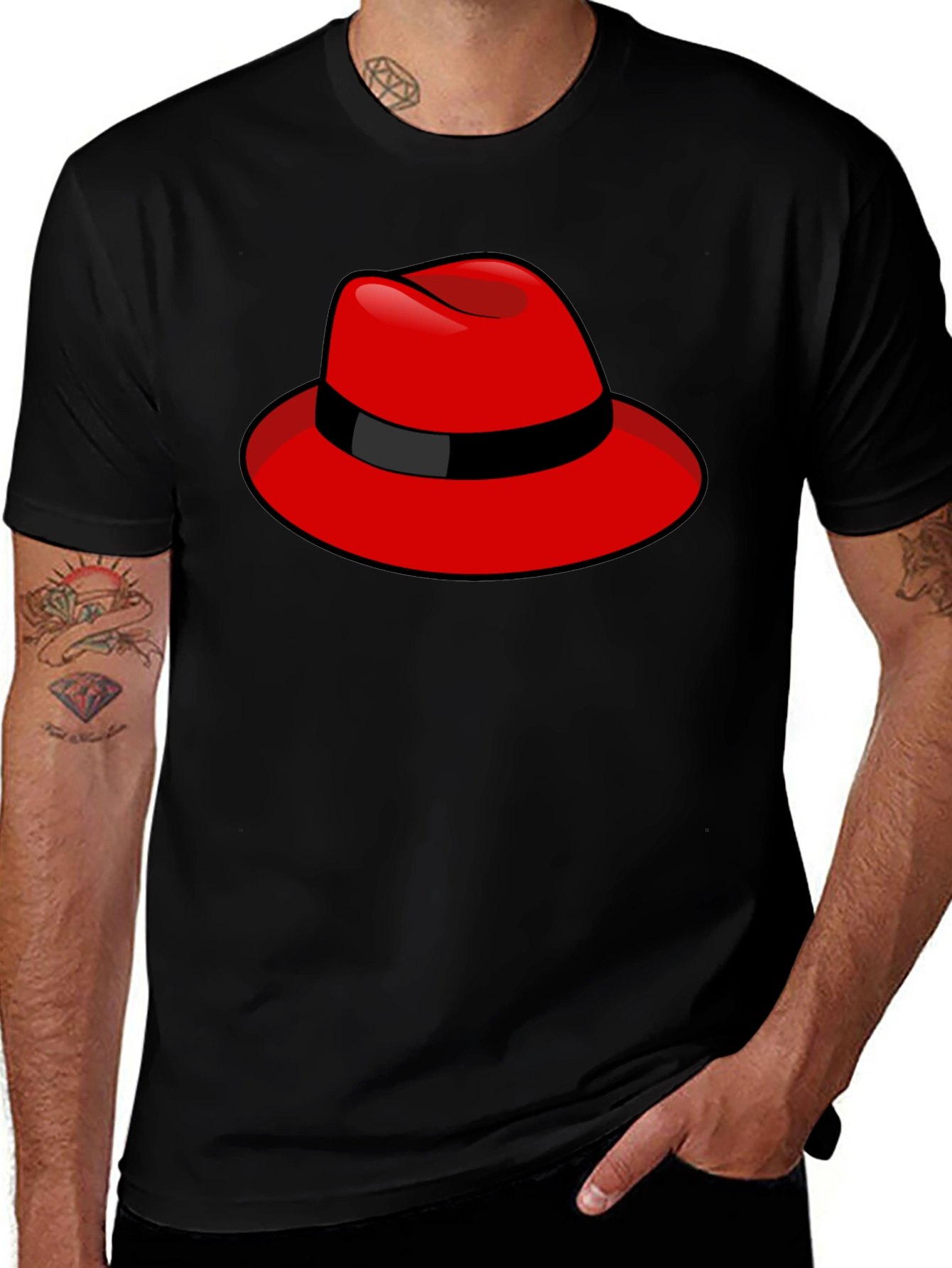 Red Hat Graphic T-Shirt - Stylish & Comfortable
