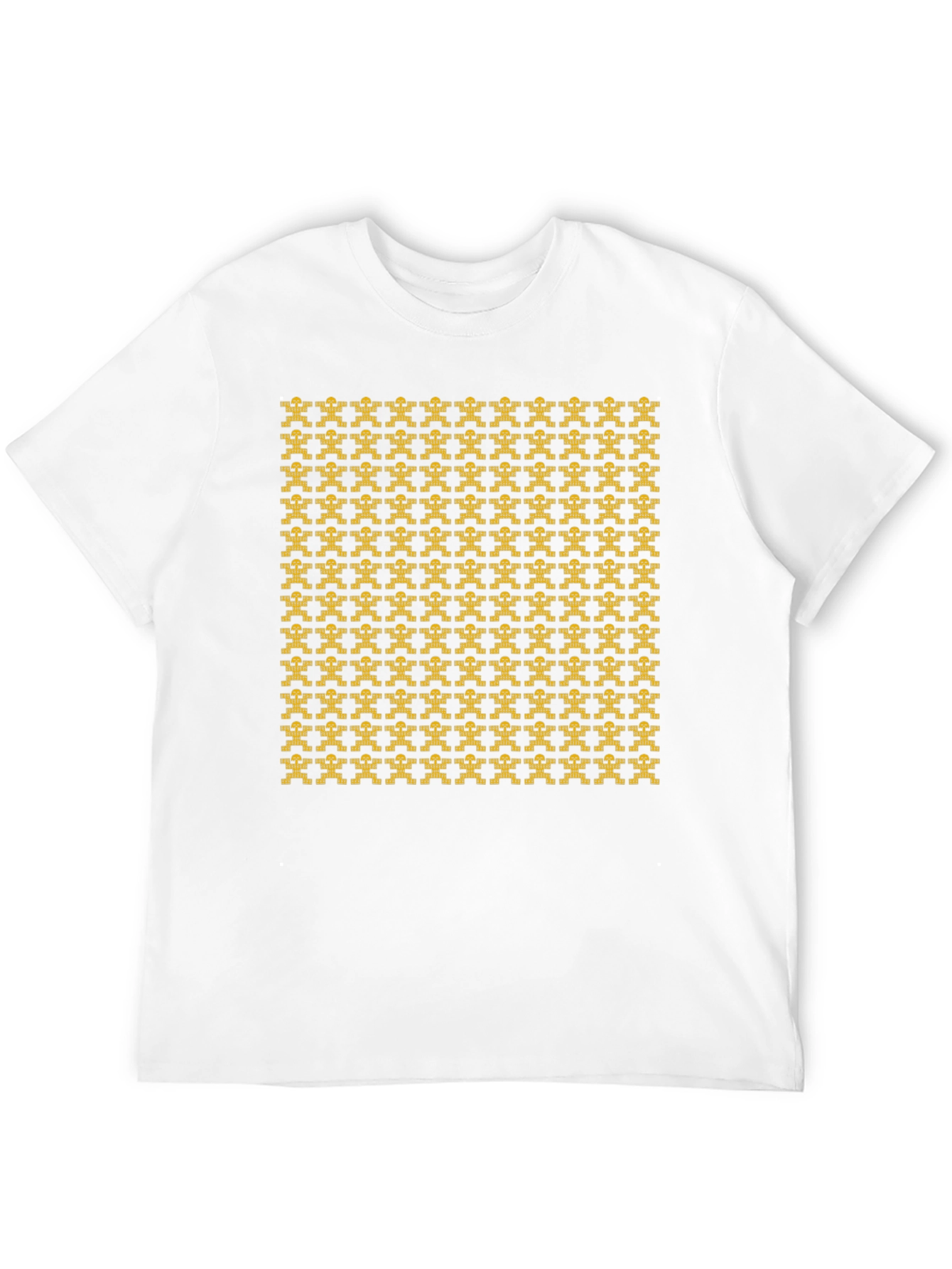 Geometric Patterned Black T-Shirt