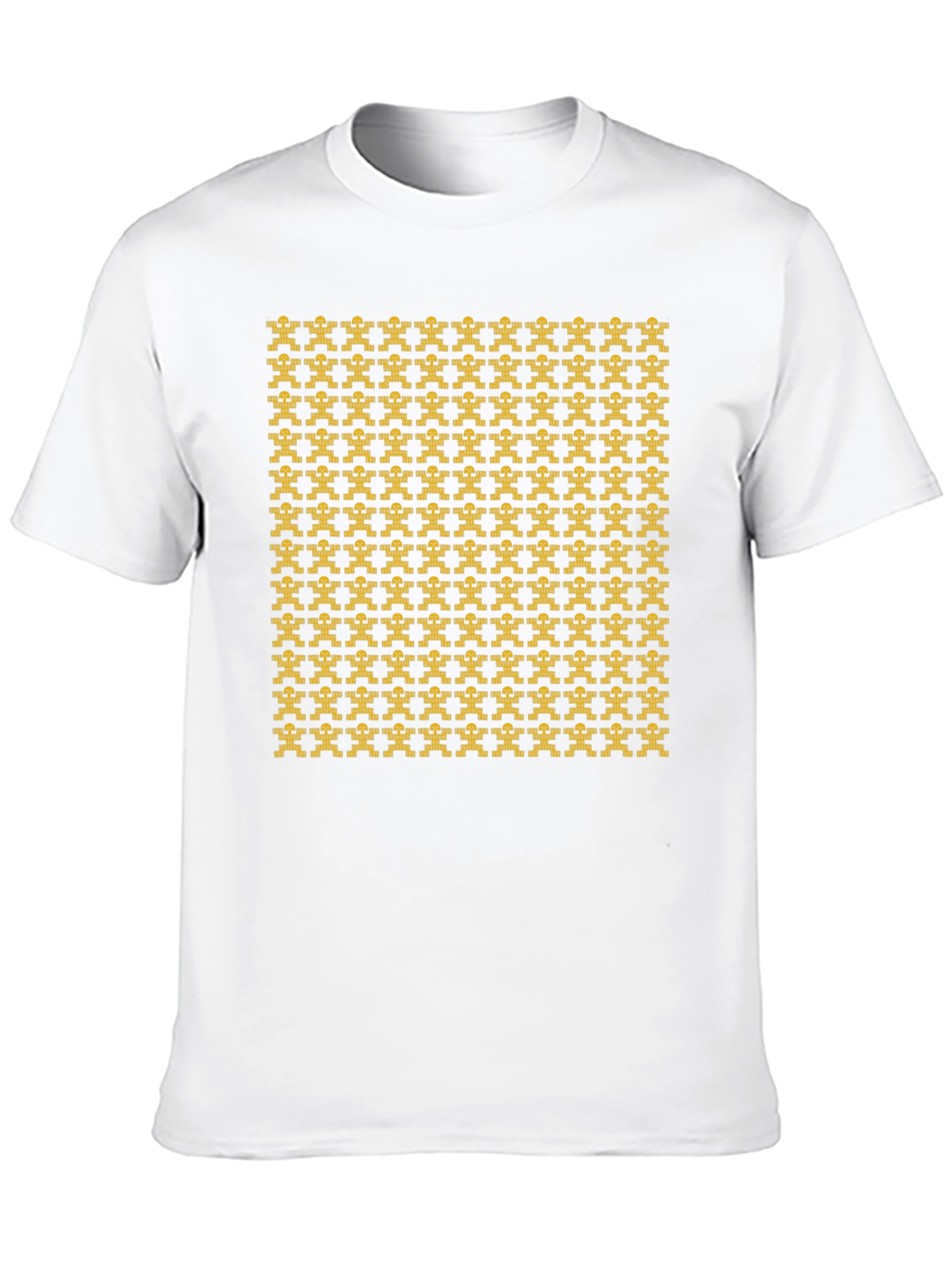 Geometric Patterned Black T-Shirt
