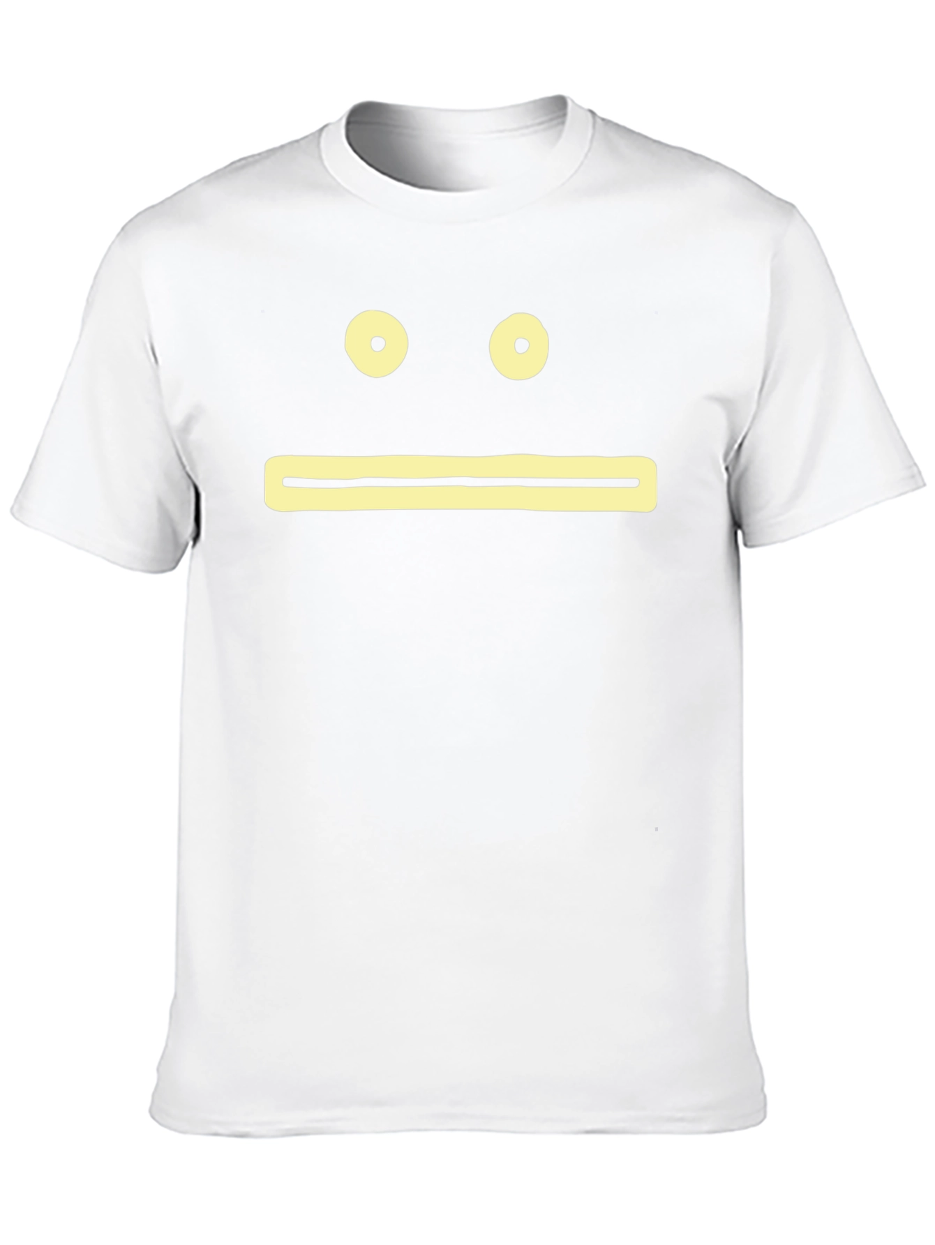 Expressionless Face Graphic Black T-Shirt