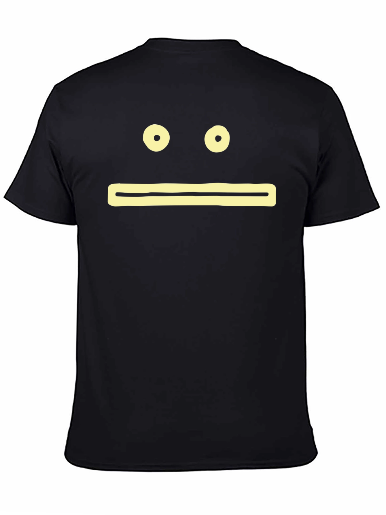Expressionless Face Graphic Black T-Shirt