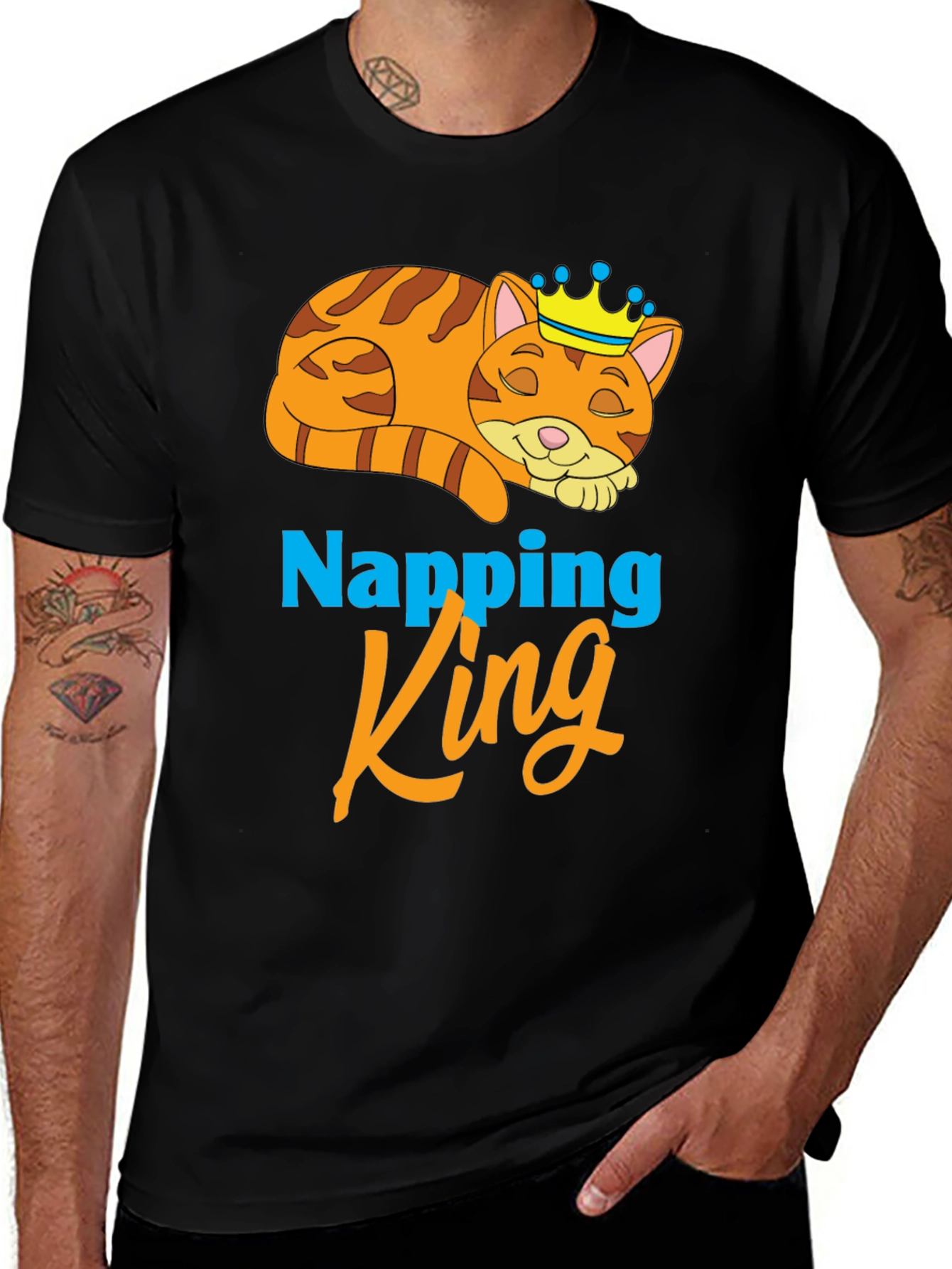 Napping King T-Shirt Cute Cat Tee