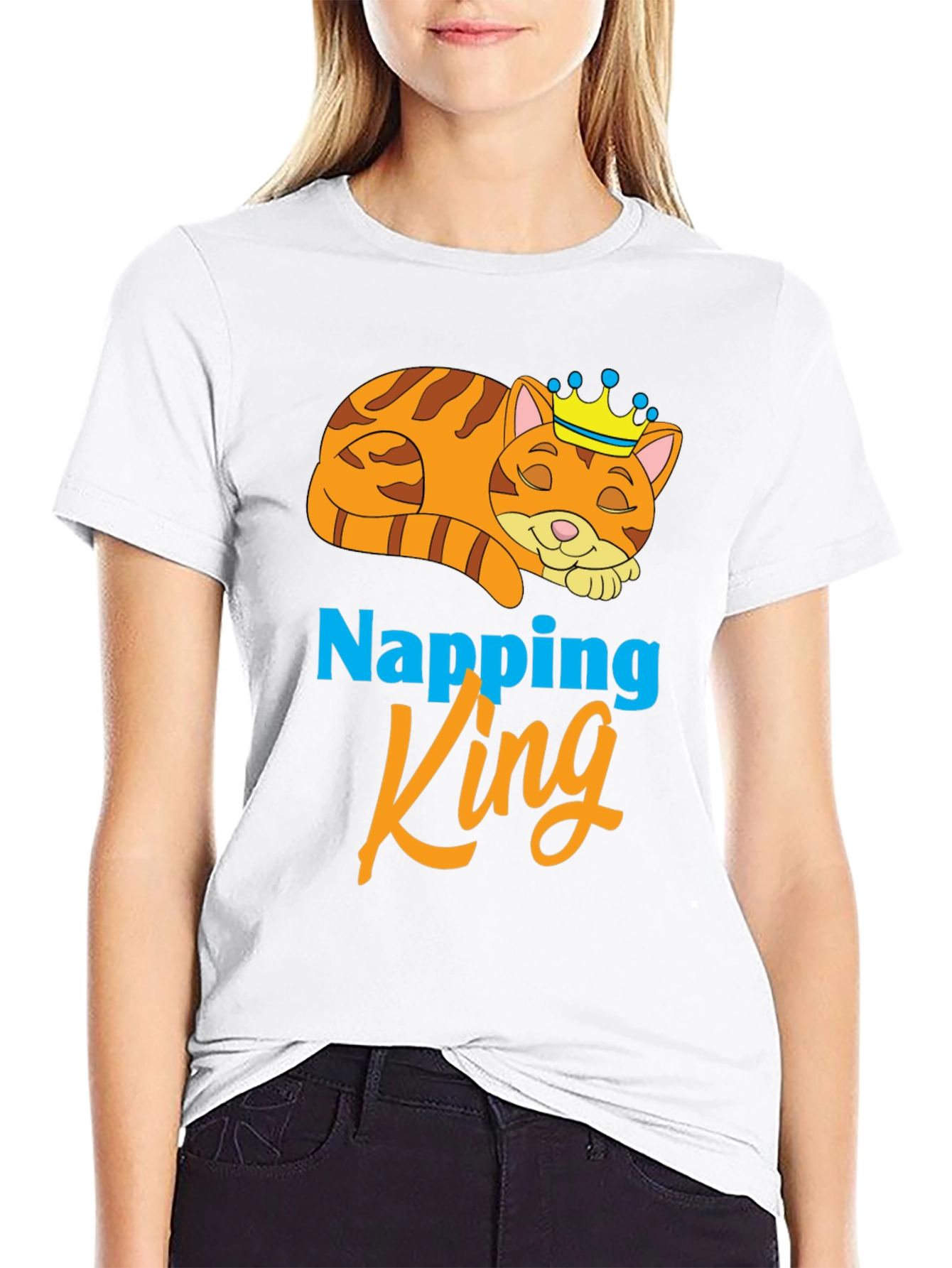 Napping King T-Shirt Cute Cat Tee