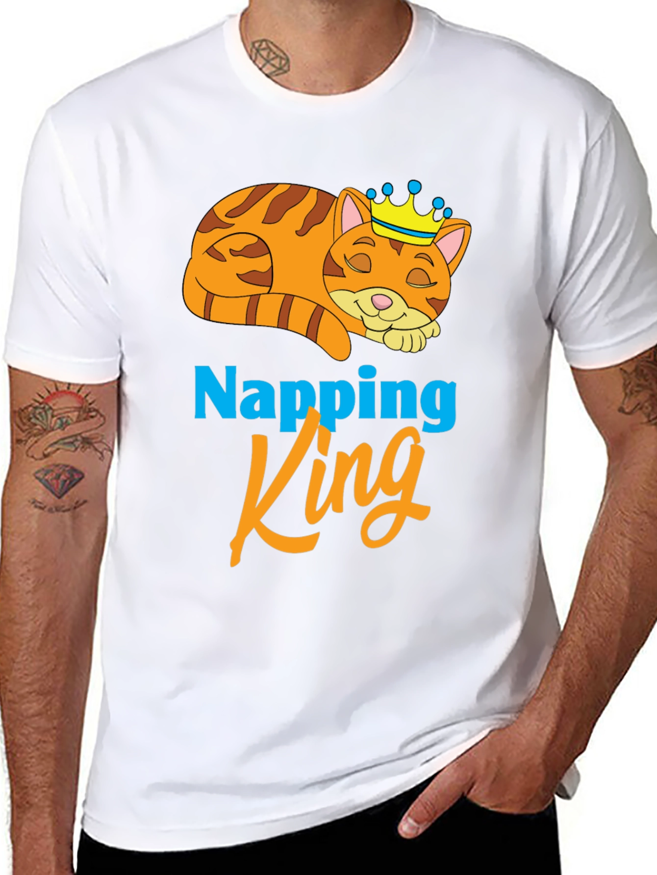 Napping King T-Shirt Cute Cat Tee