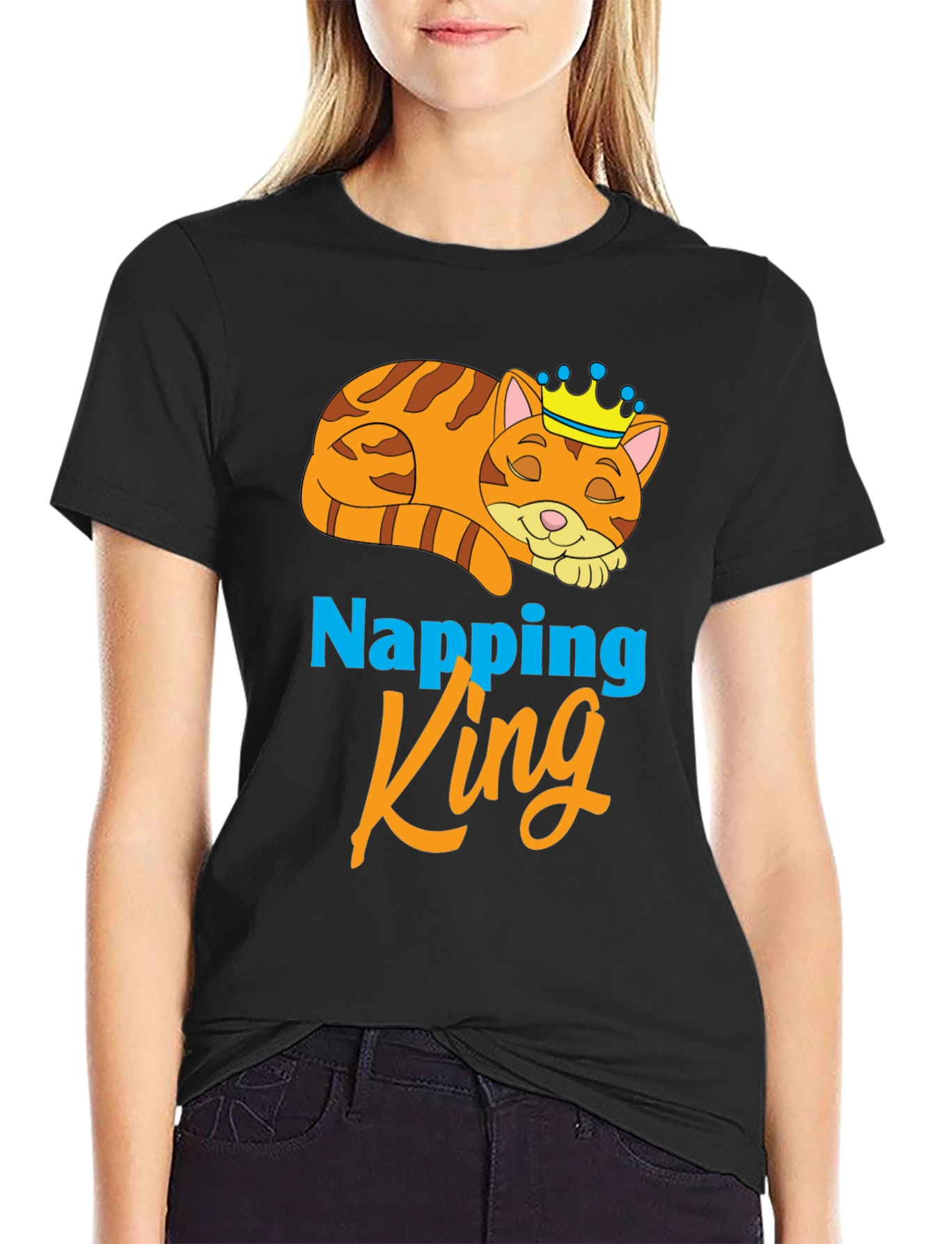 Napping King T-Shirt Cute Cat Tee