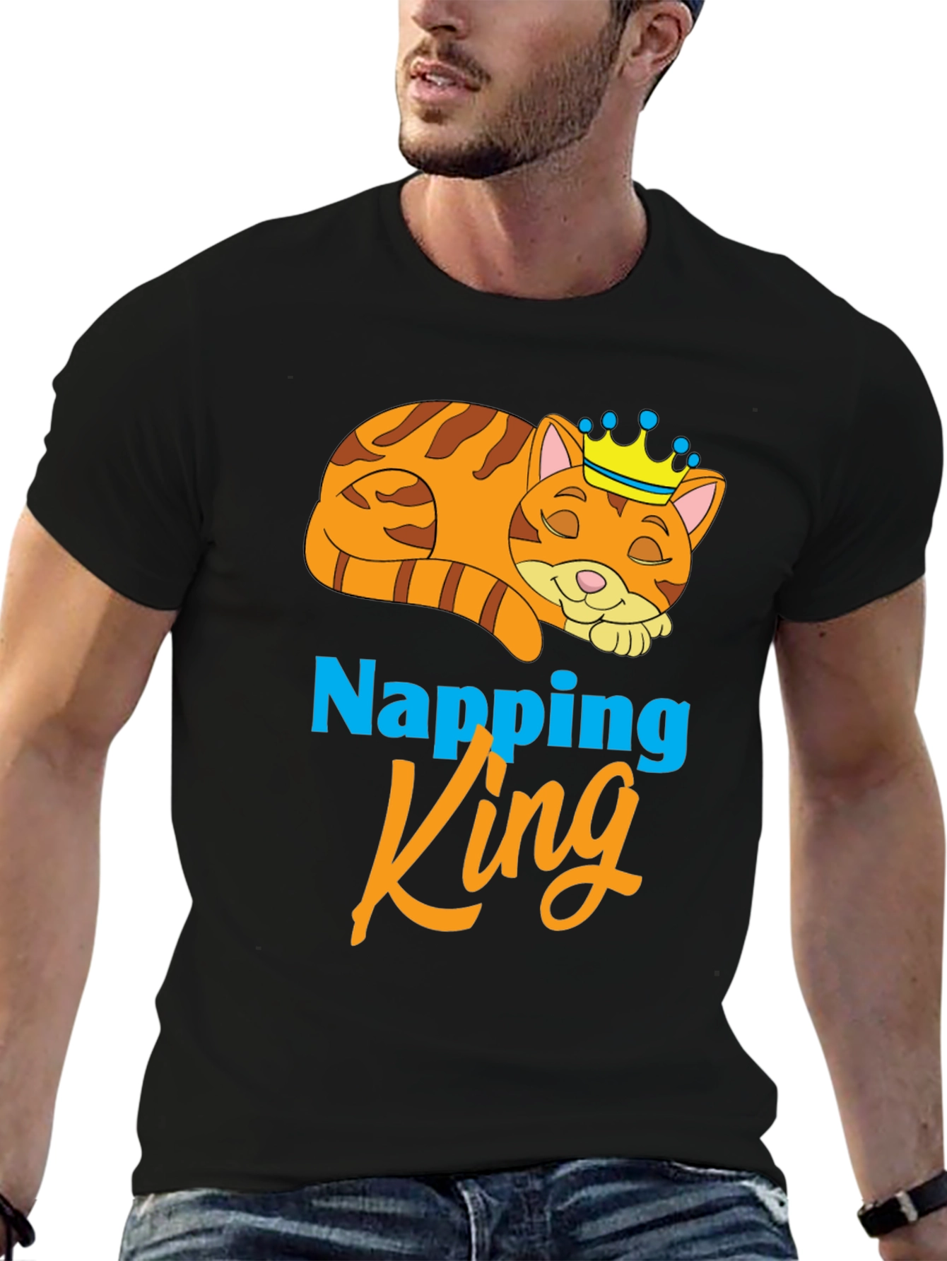 Napping King T-Shirt Cute Cat Tee