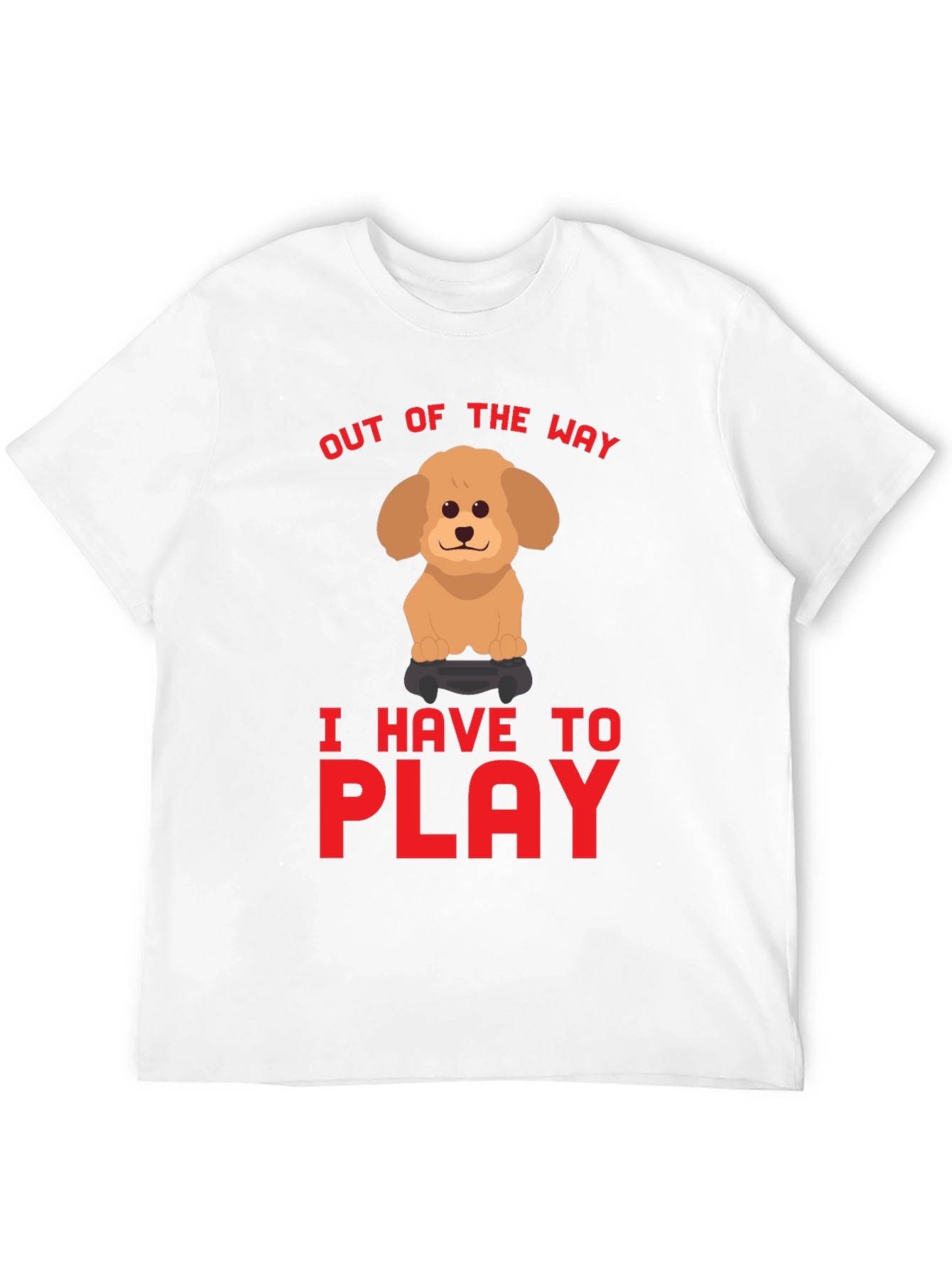 Out Of The Way Dog Gamer T-Shirt